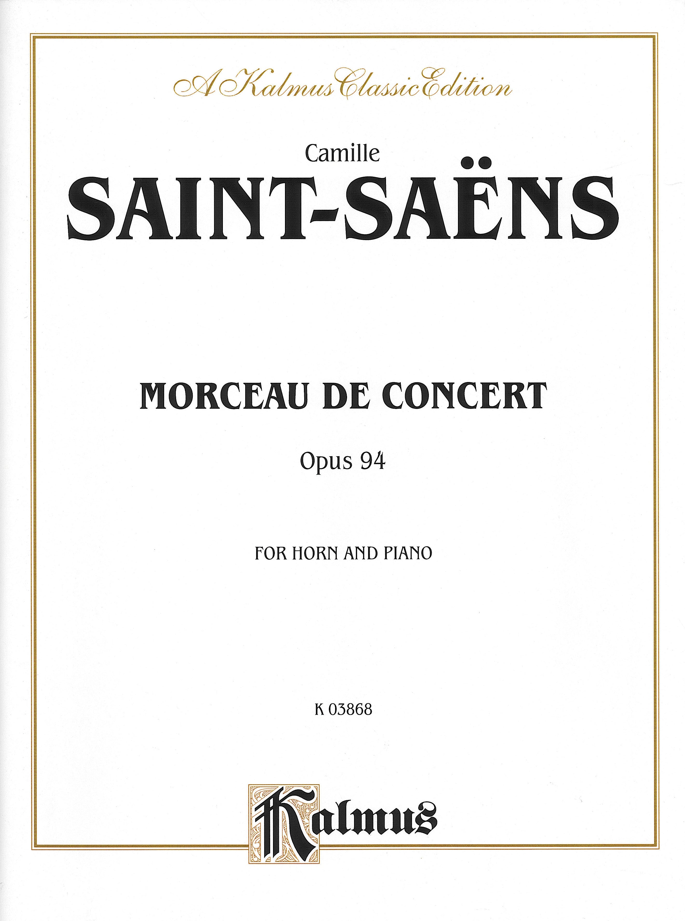 演奏会用小品 作品94（ホルンソロ）／Morceau de Concert Op. 94
