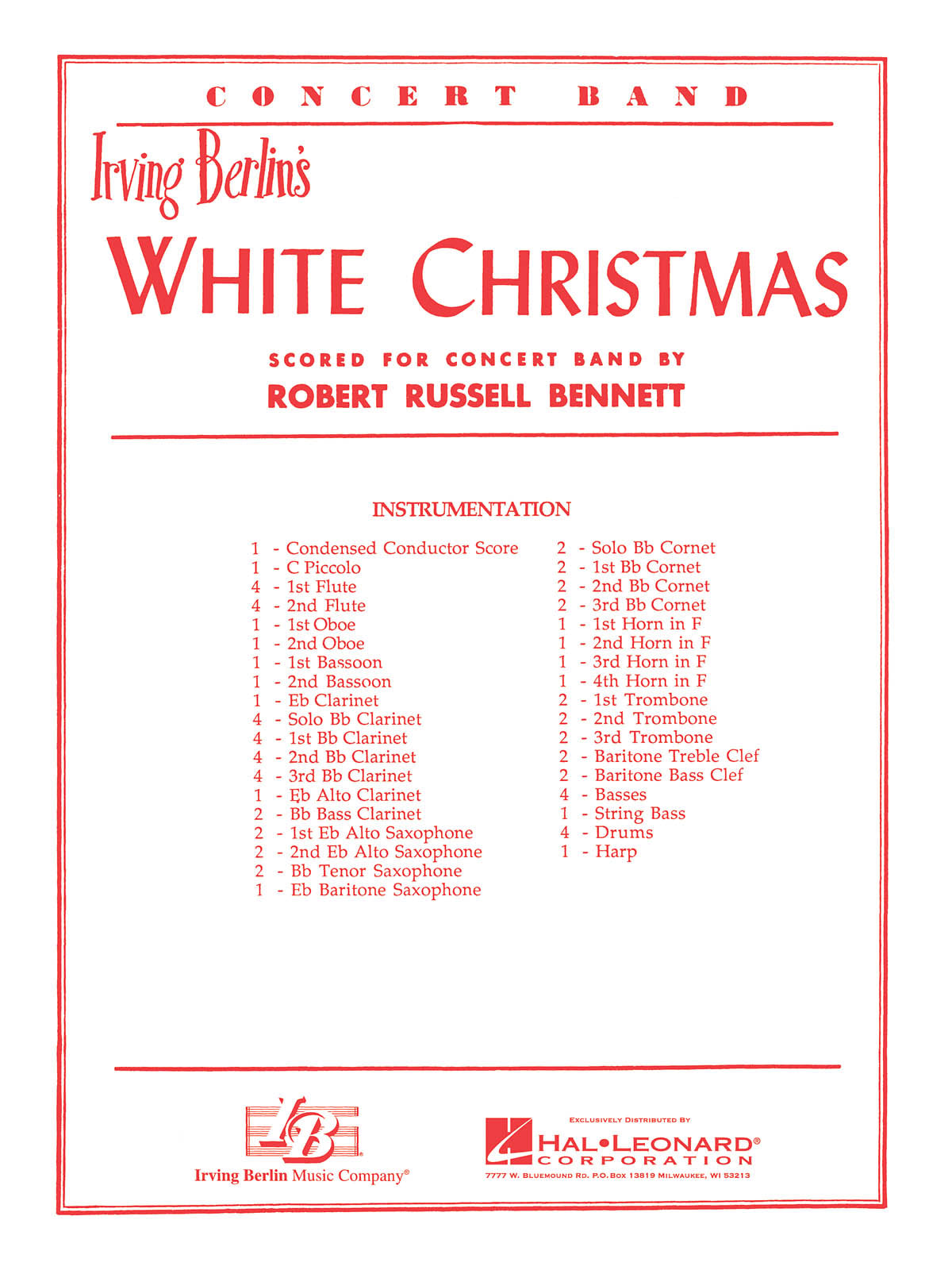 ホワイト・クリスマス／White Christmas (arr. Bennett) - Irving