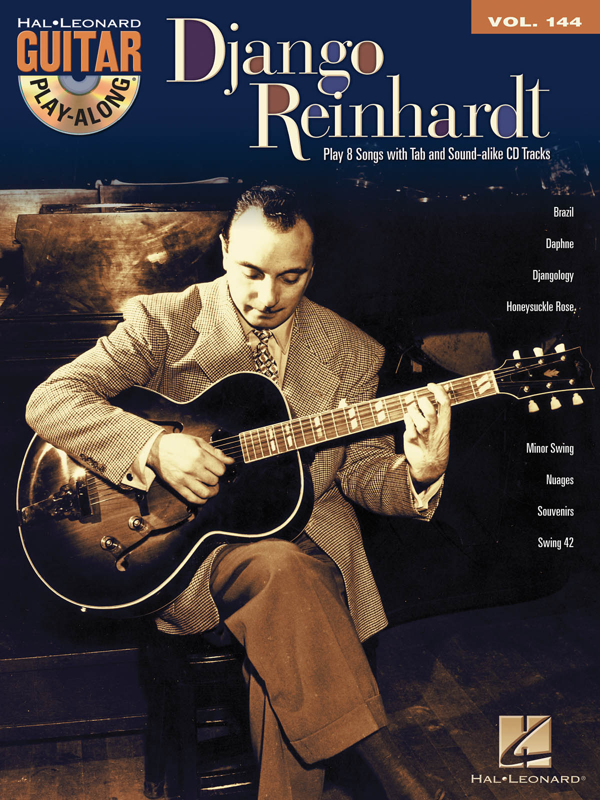 【長期品切中】ジャンゴ・ラインハルト（ギターソロ）／Django Reinhardt (Guitar Play-Along Volume 144)