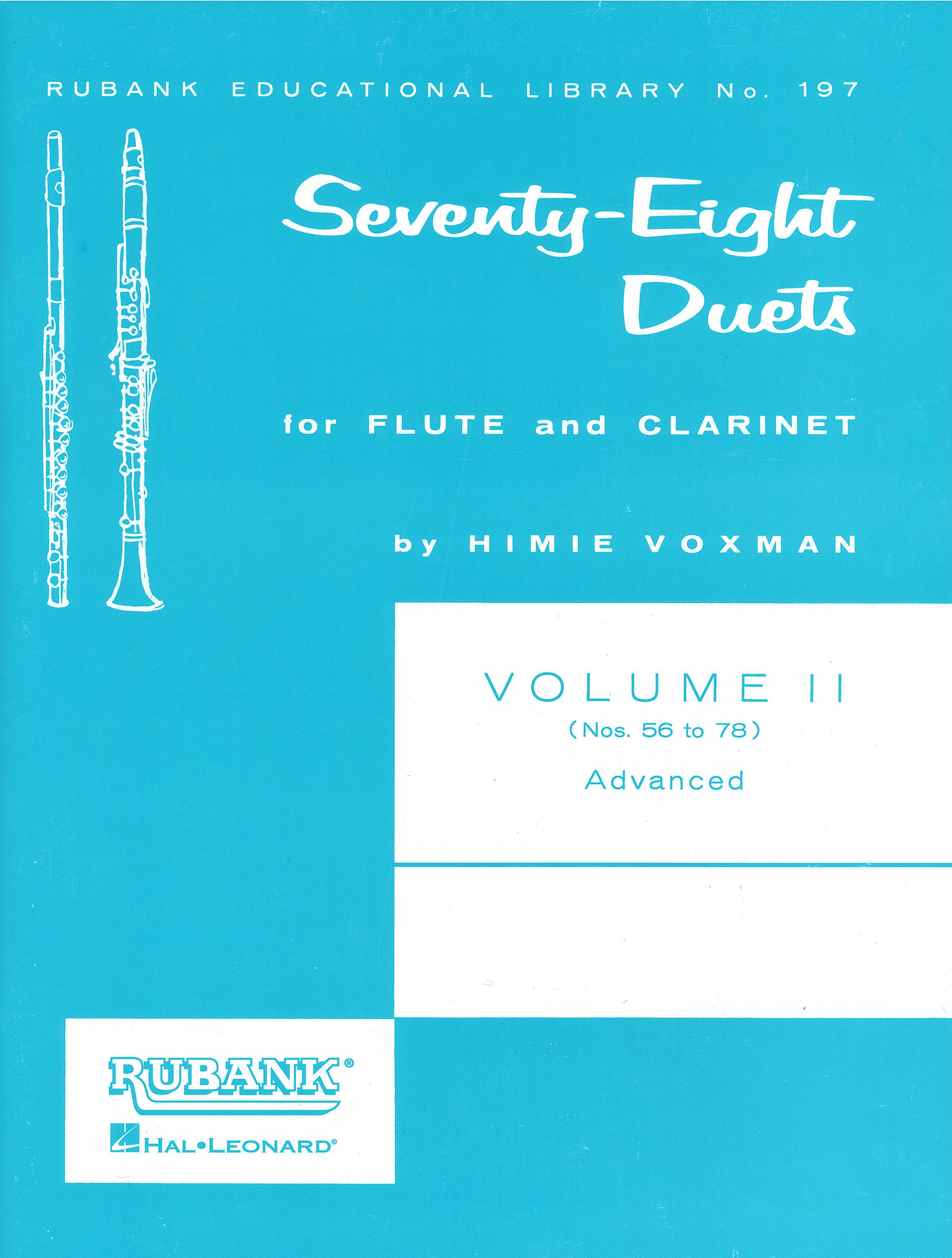 78の2重奏曲集 第2巻〔上級〕（木管デュエット）／Seventy-Eight Duets