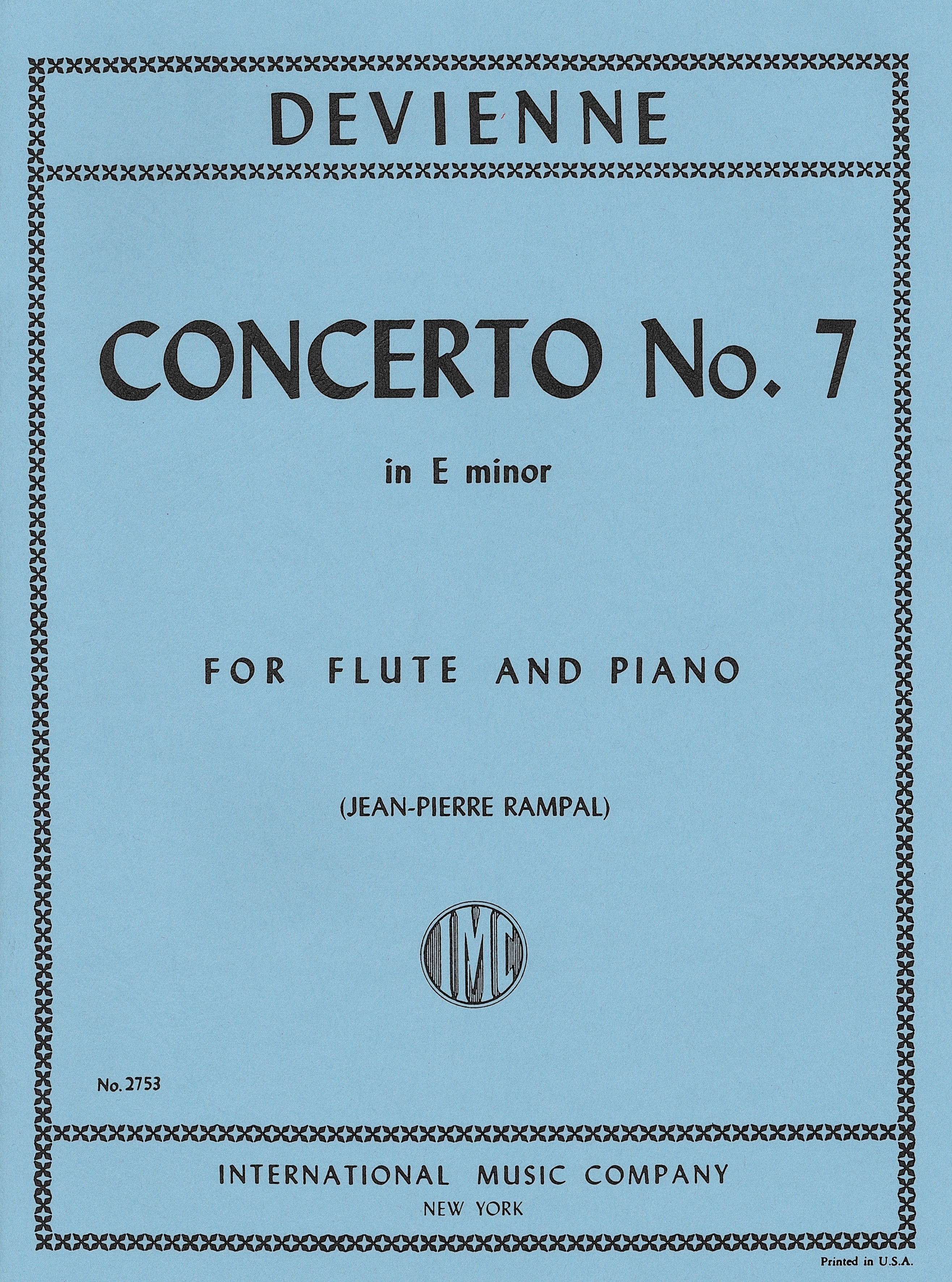 Conseruotoireのフルート フルート協奏曲 第7番 ホ短調（フルートソロ）／Flute Concerto
