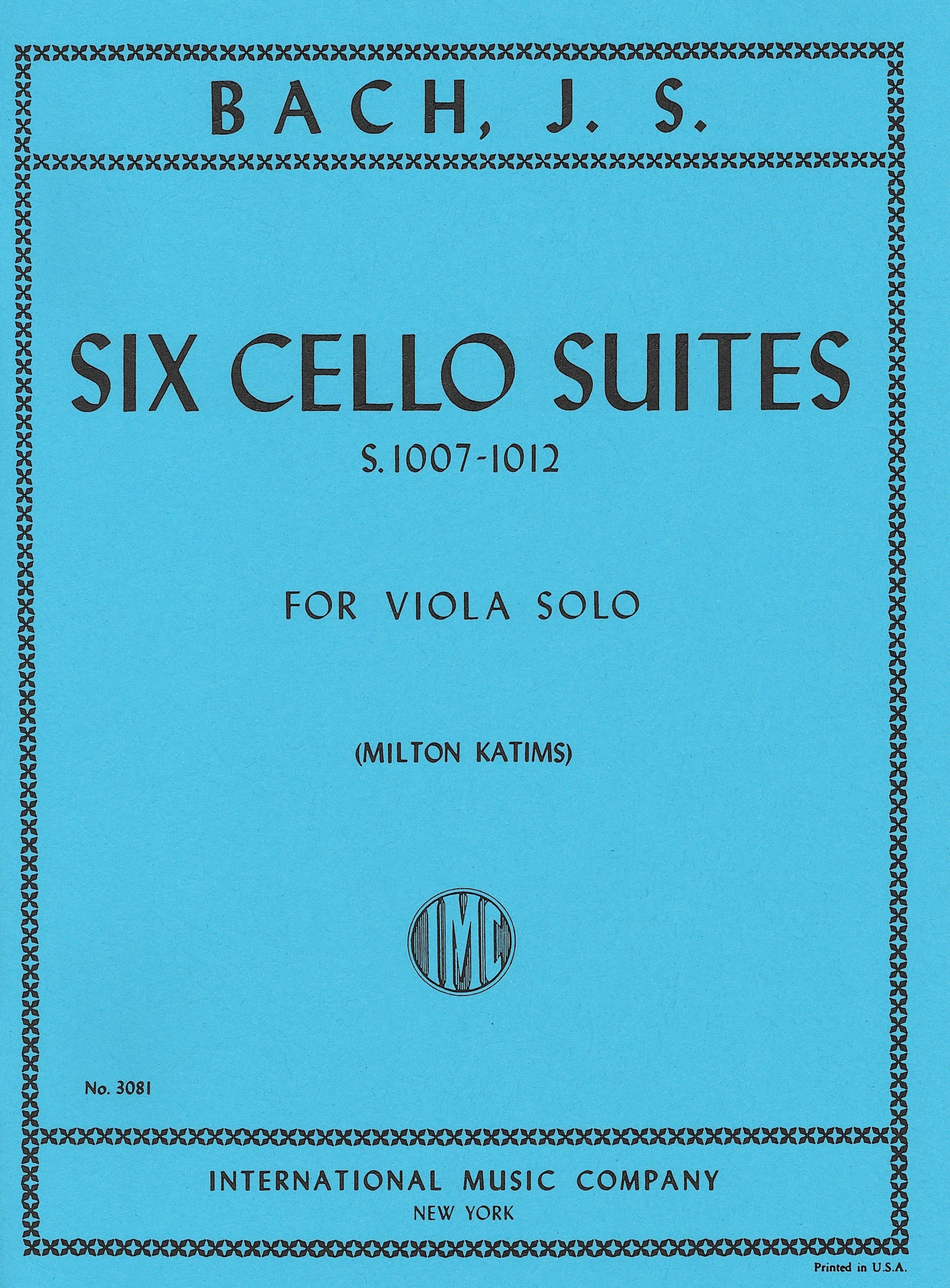 無伴奏チェロ組曲（S. 1007-1012）（ヴィオラ版）／6 Cello Suites S