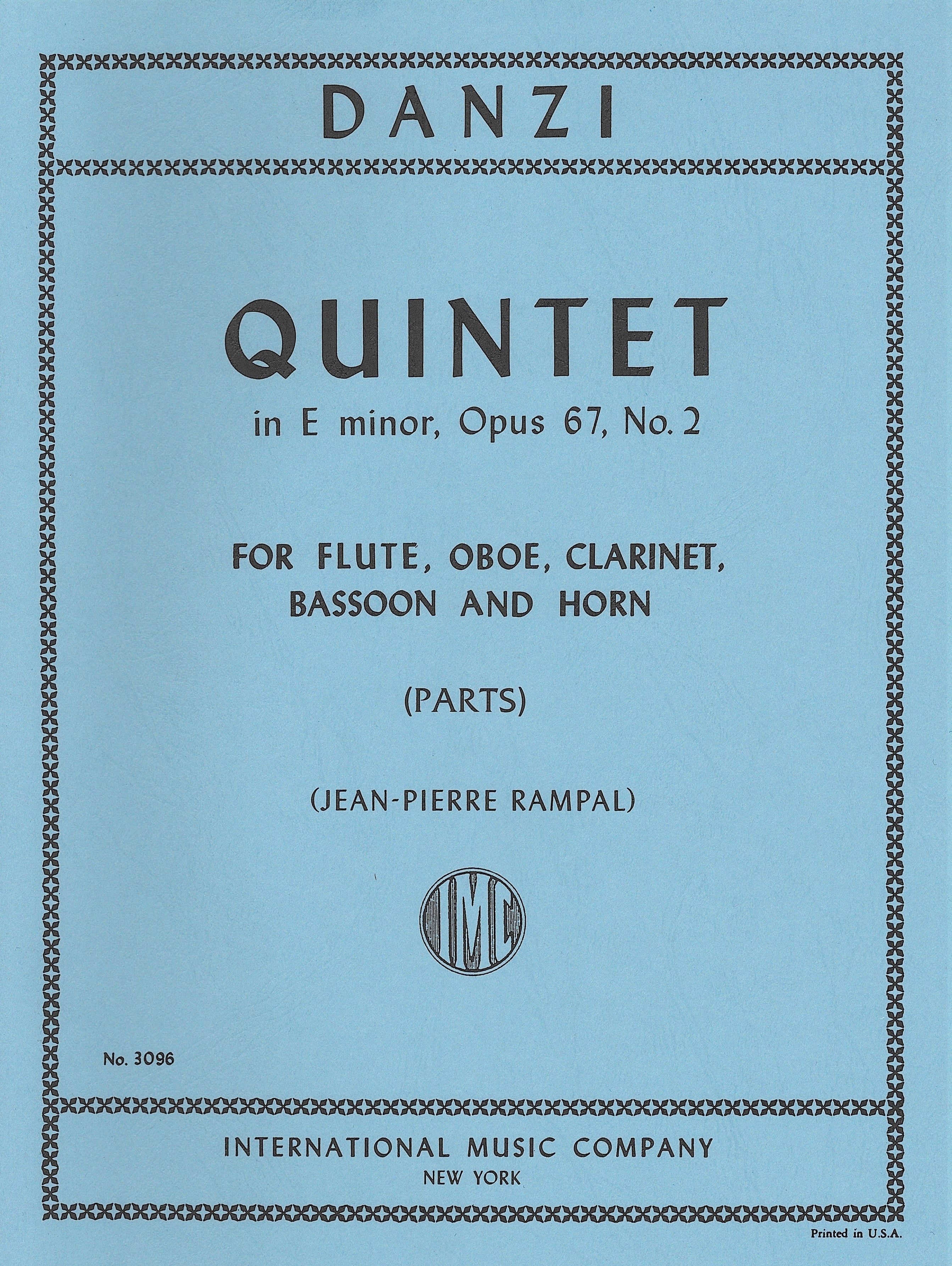 木管5重奏曲 ホ短調 Op.67-2（木管5重奏）／Quintet in E minor Opus