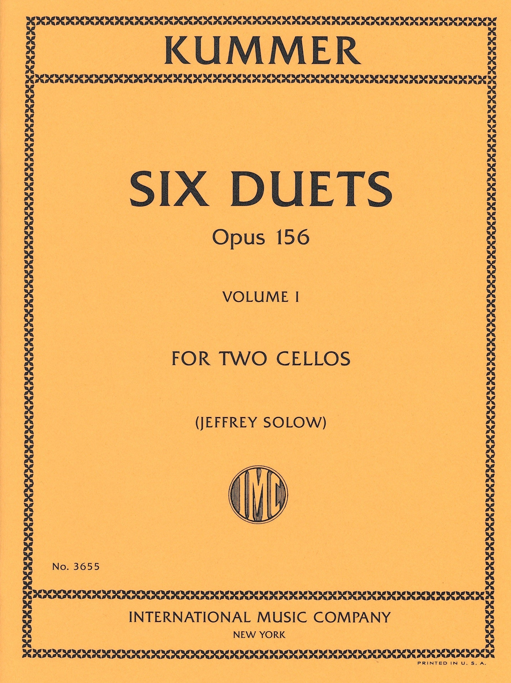 6つの2重奏曲 Op.156 第1巻（チェロデュエット）／6 Duets Opus 156