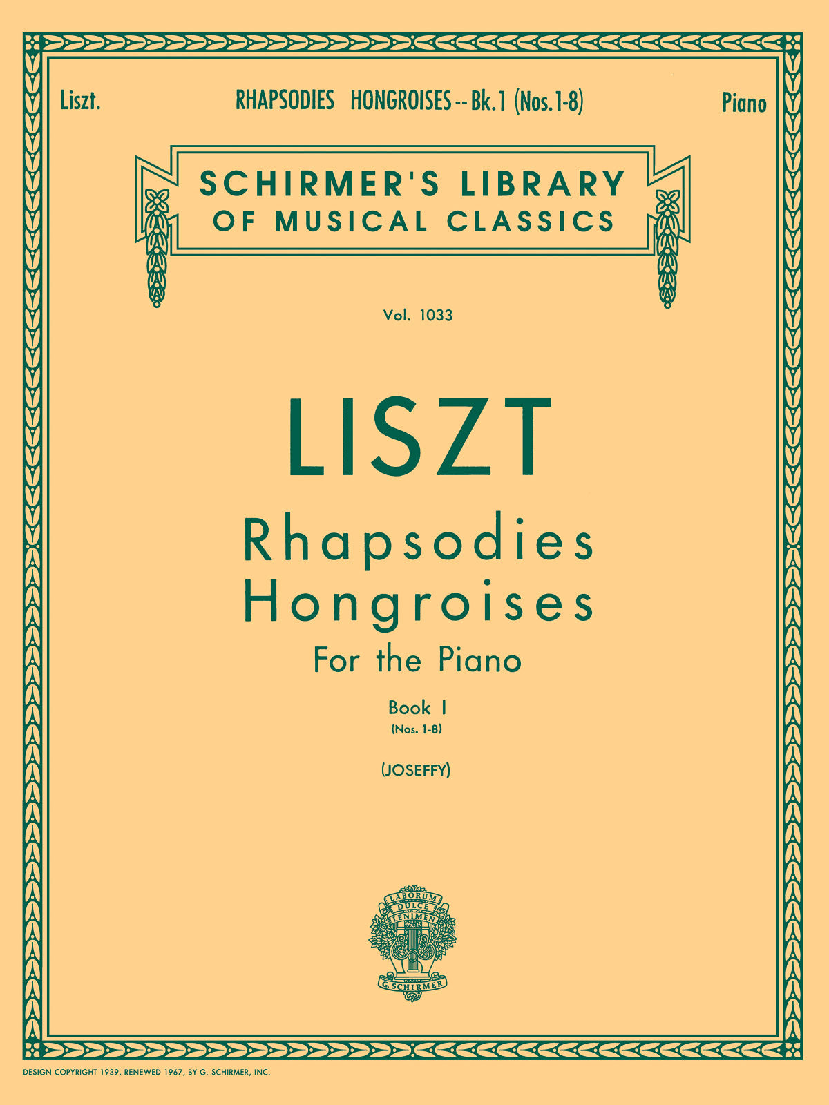 ハンガリー狂詩曲 第1巻 （ピアノソロ）／Rhapsodies Hongroises Book 