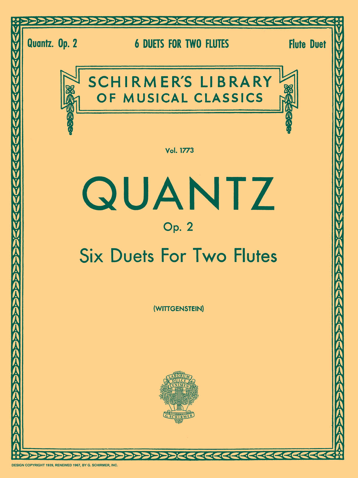2本のフルートのための6つのデュエット曲／6 Duets for Two Flutes Op