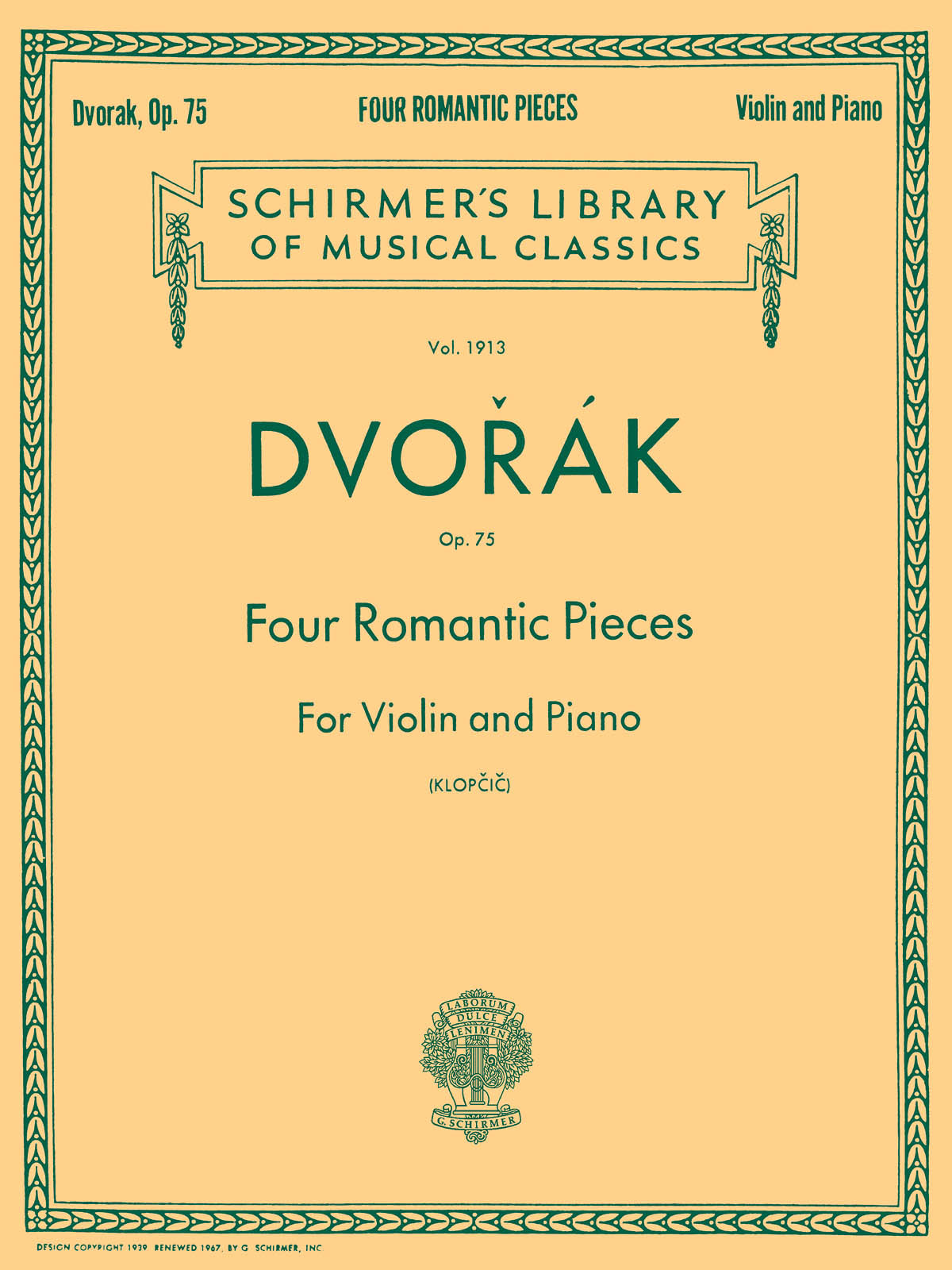 4つのロマンティックな小品（Violin & Piano）／Four Romantic