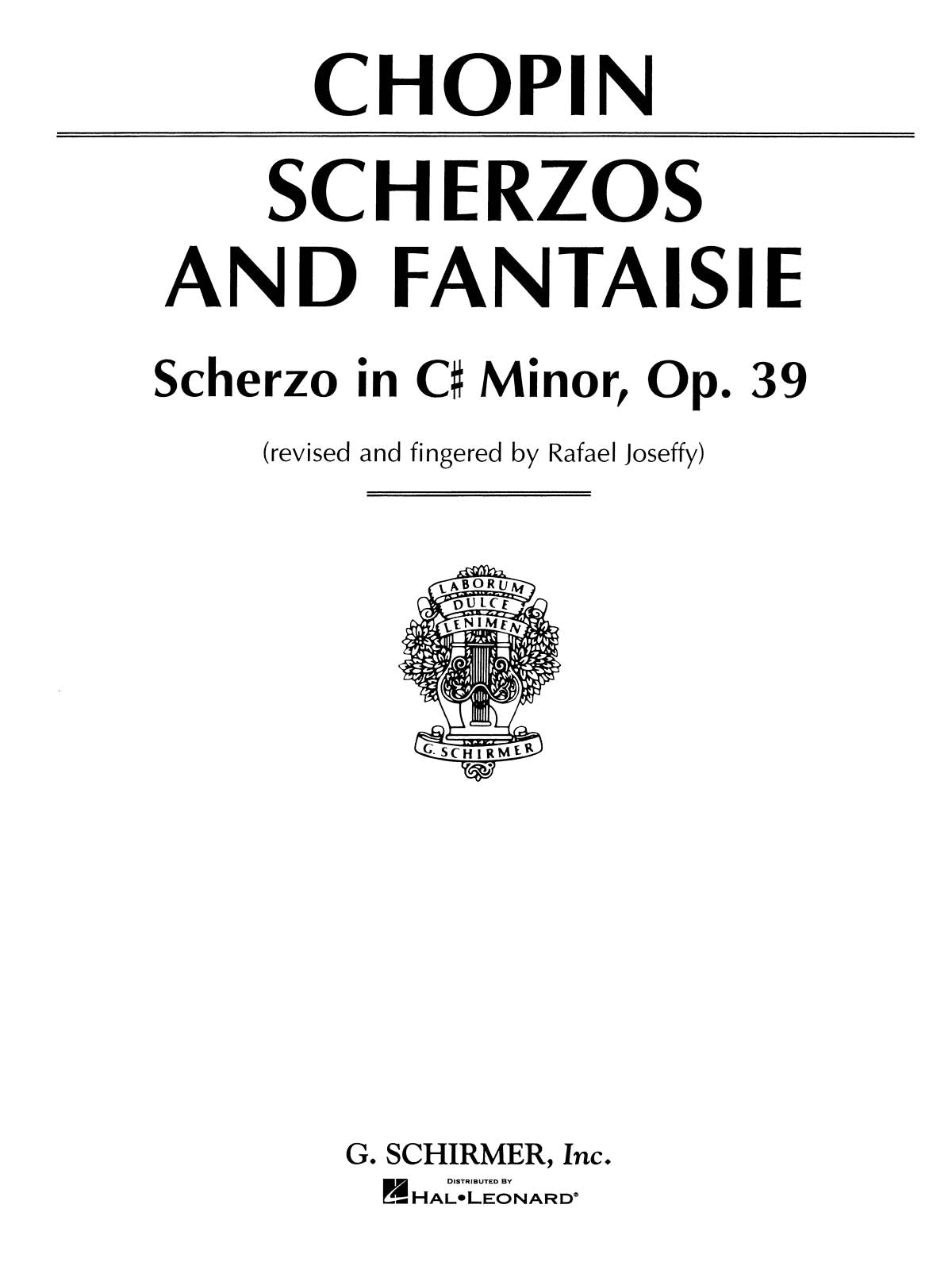 Ｓcherzo3さん専用 スケルツォ 第3番 嬰ハ短調 （ピアノソロ）／Scherzo in C#