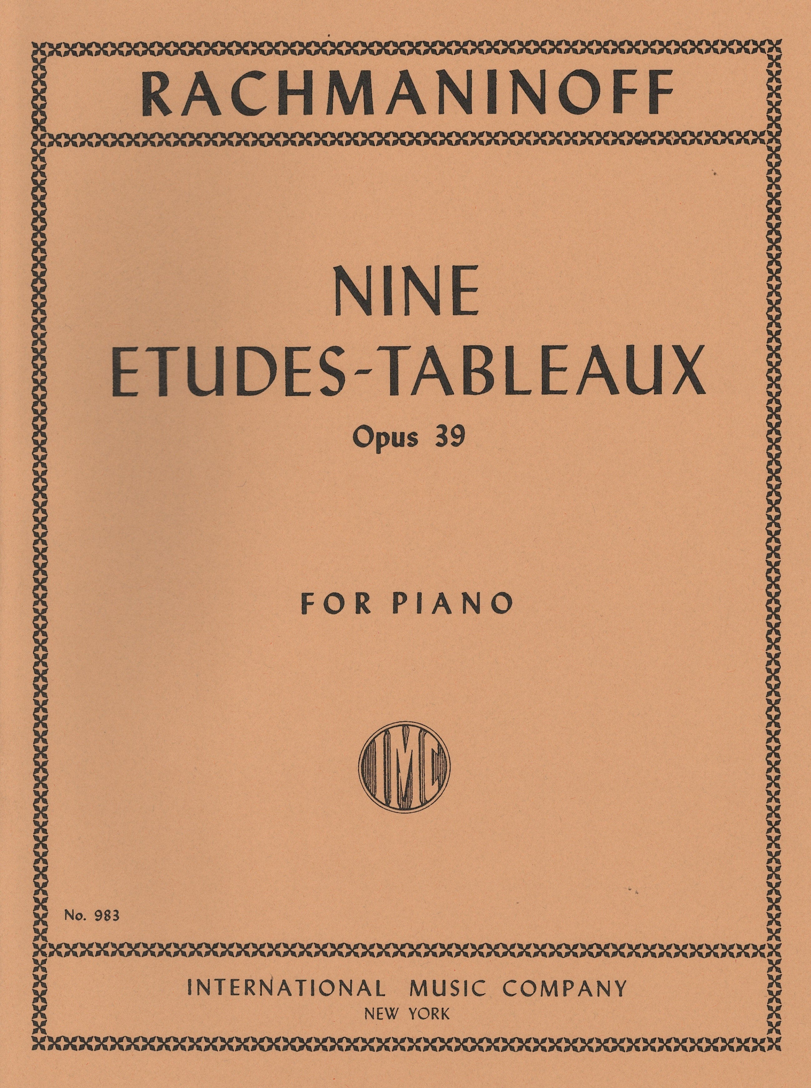 音の絵（練習曲集 Op.39）（ピアノソロ）／9 Etudes-Tableaux Opus 39