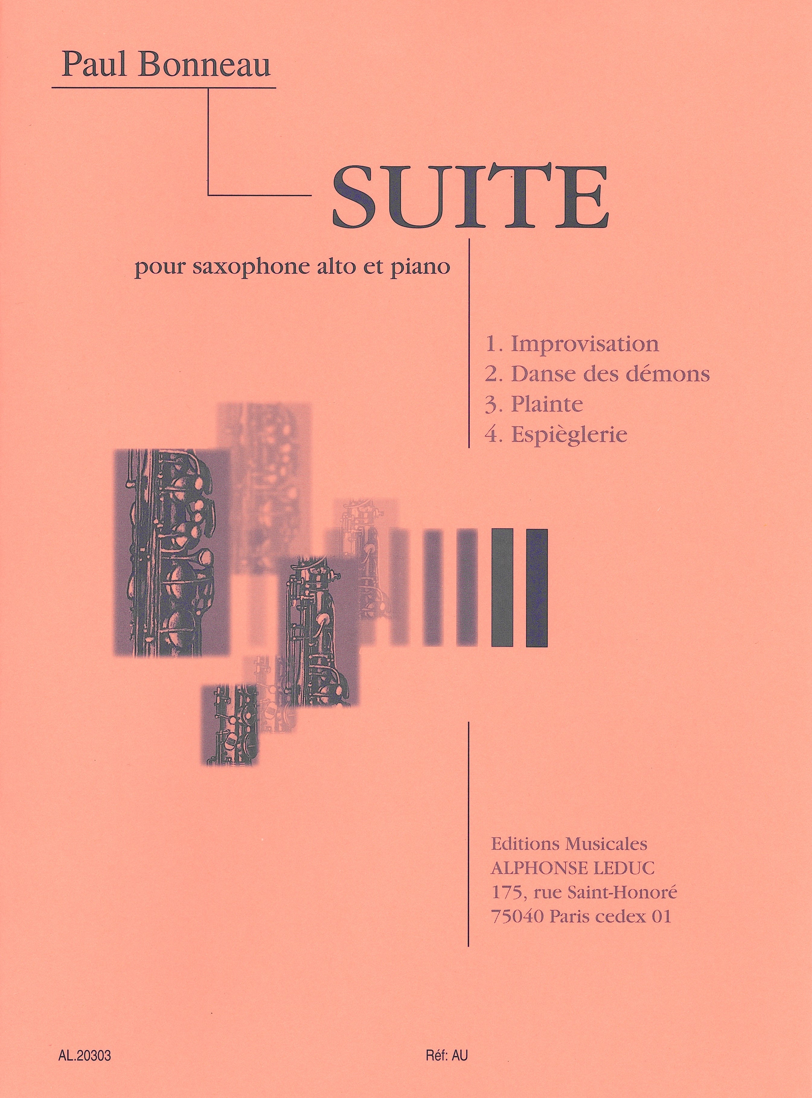 組曲（アルトサックスソロ）／Suite (Alto Saxophone & Piano