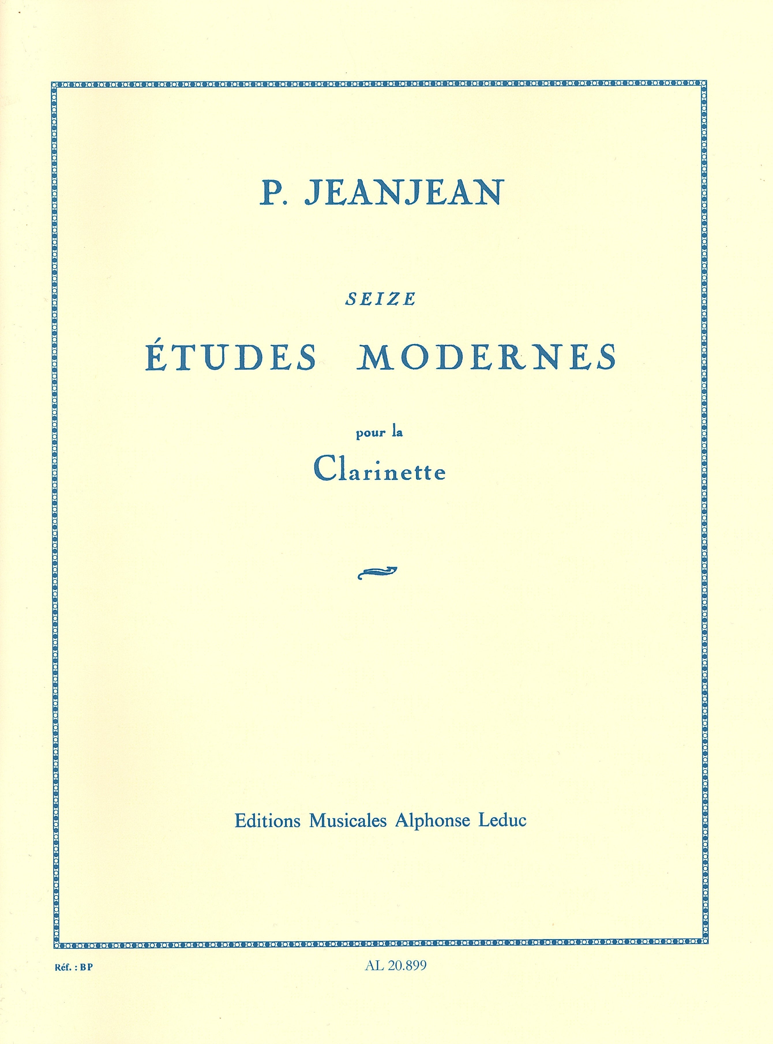 ジャンジャン：16の現代練習曲（クラリネット）／Seize Etudes