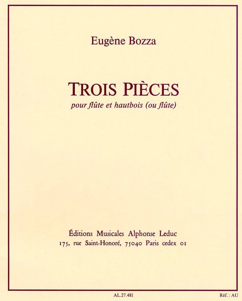 3つの小品（木管デュエット）／3 Pieces (Flute & Oboe (or Flute