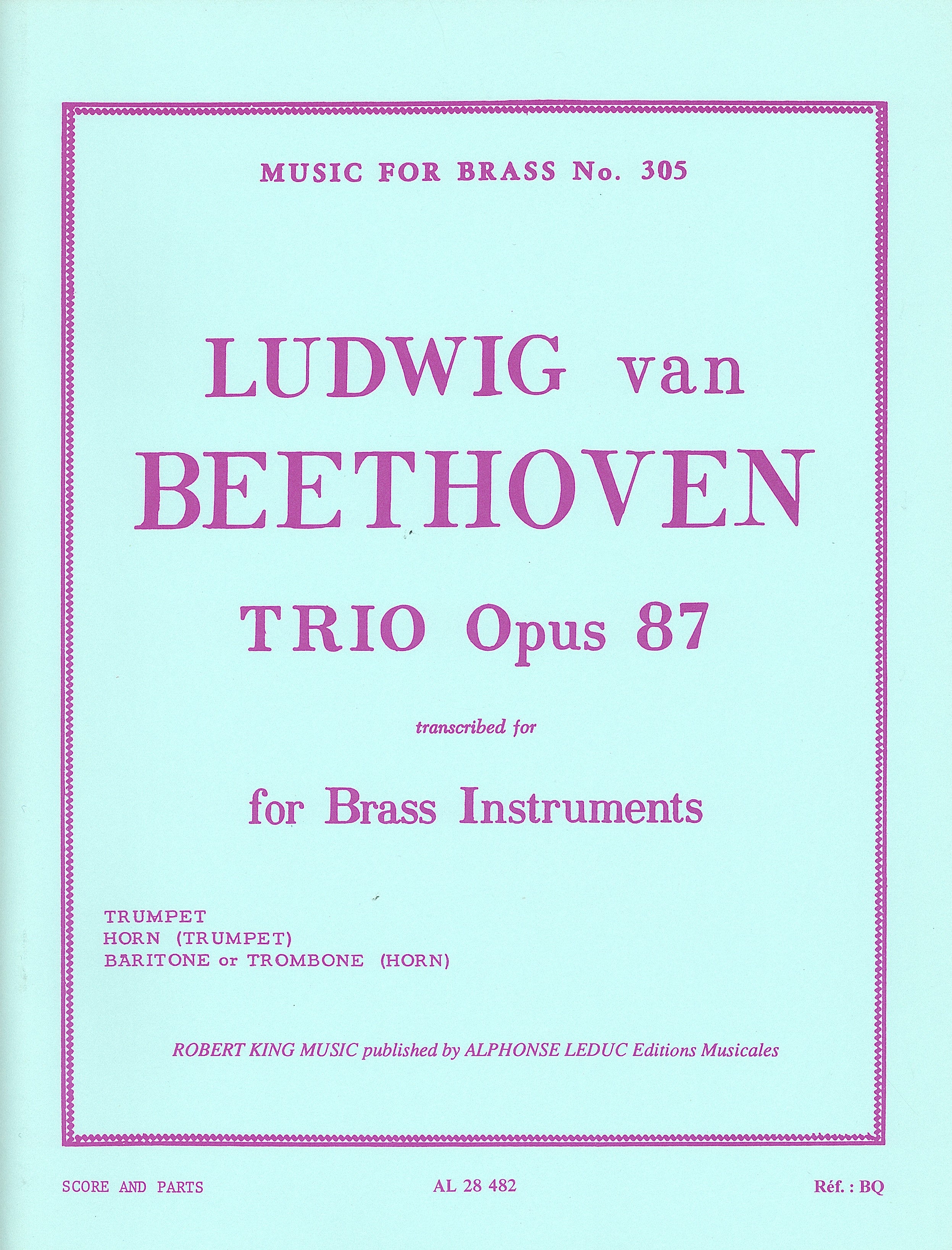 3重奏曲 Op.87（金管3重奏）／Trio Op. 87 (Brass Trio) – ウィンズスコア