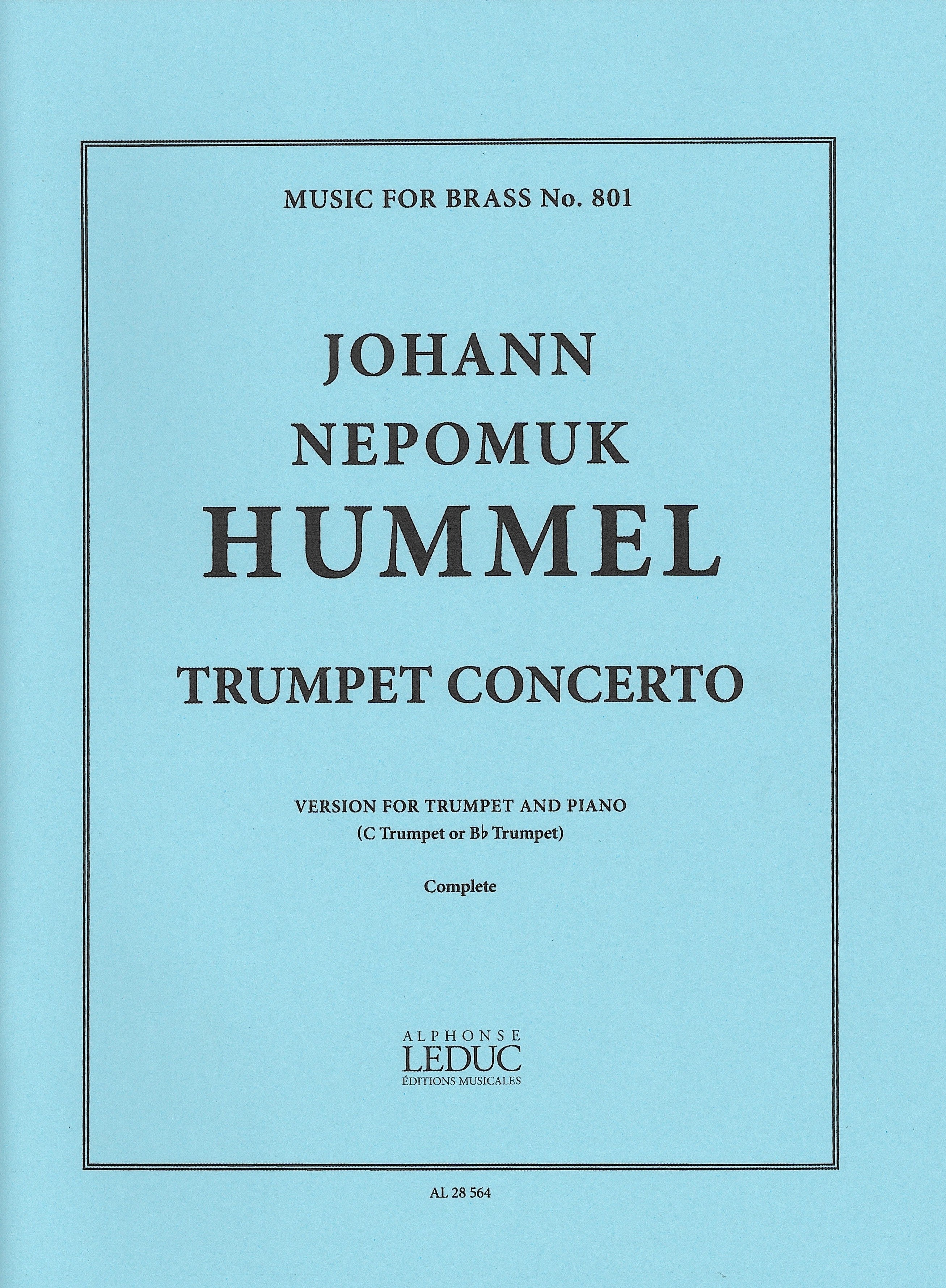 トランペット協奏曲 変ホ長調（トランペットソロ）／Trumpet Concerto