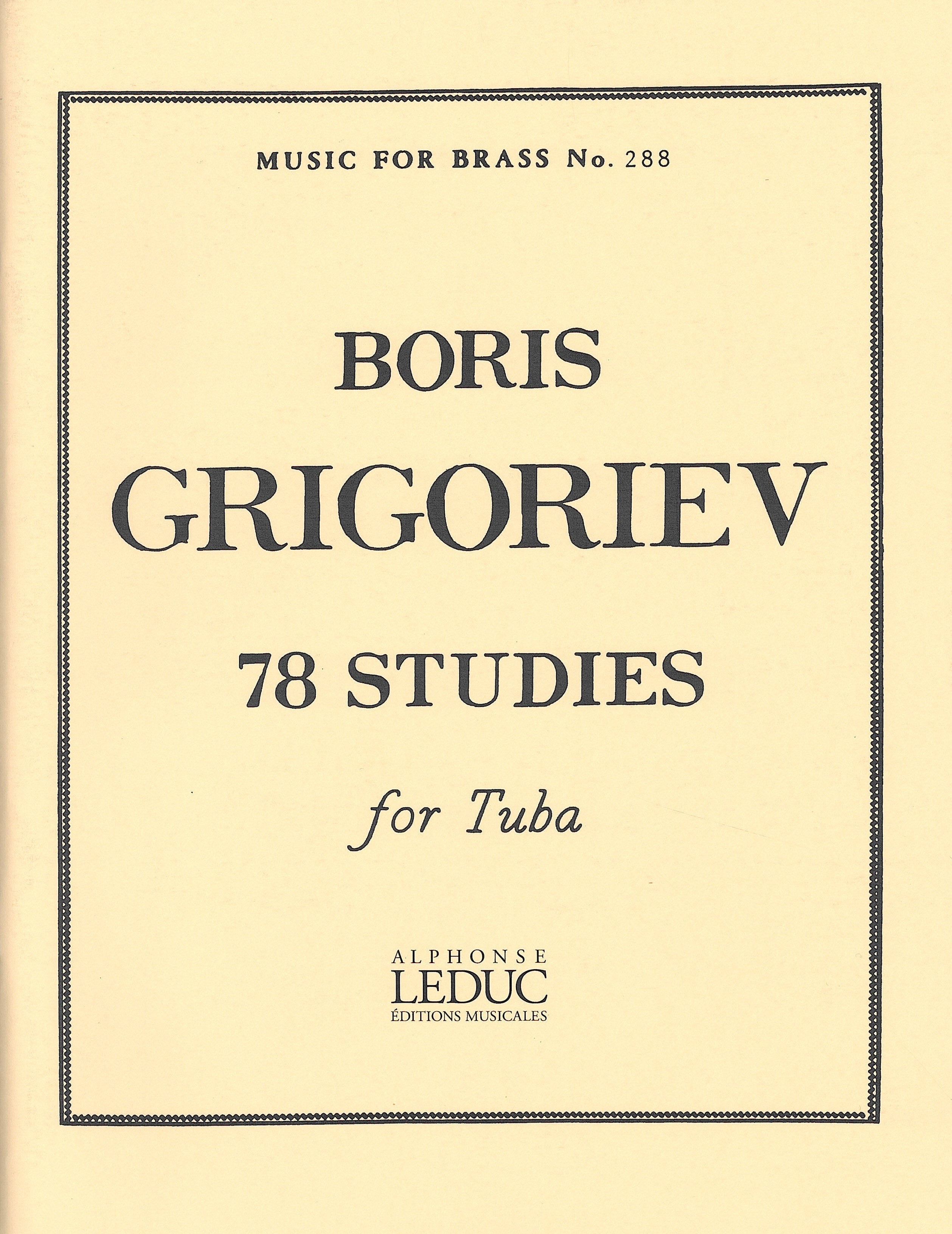 78の練習曲（チューバ）／78 Studies – ウィンズスコア