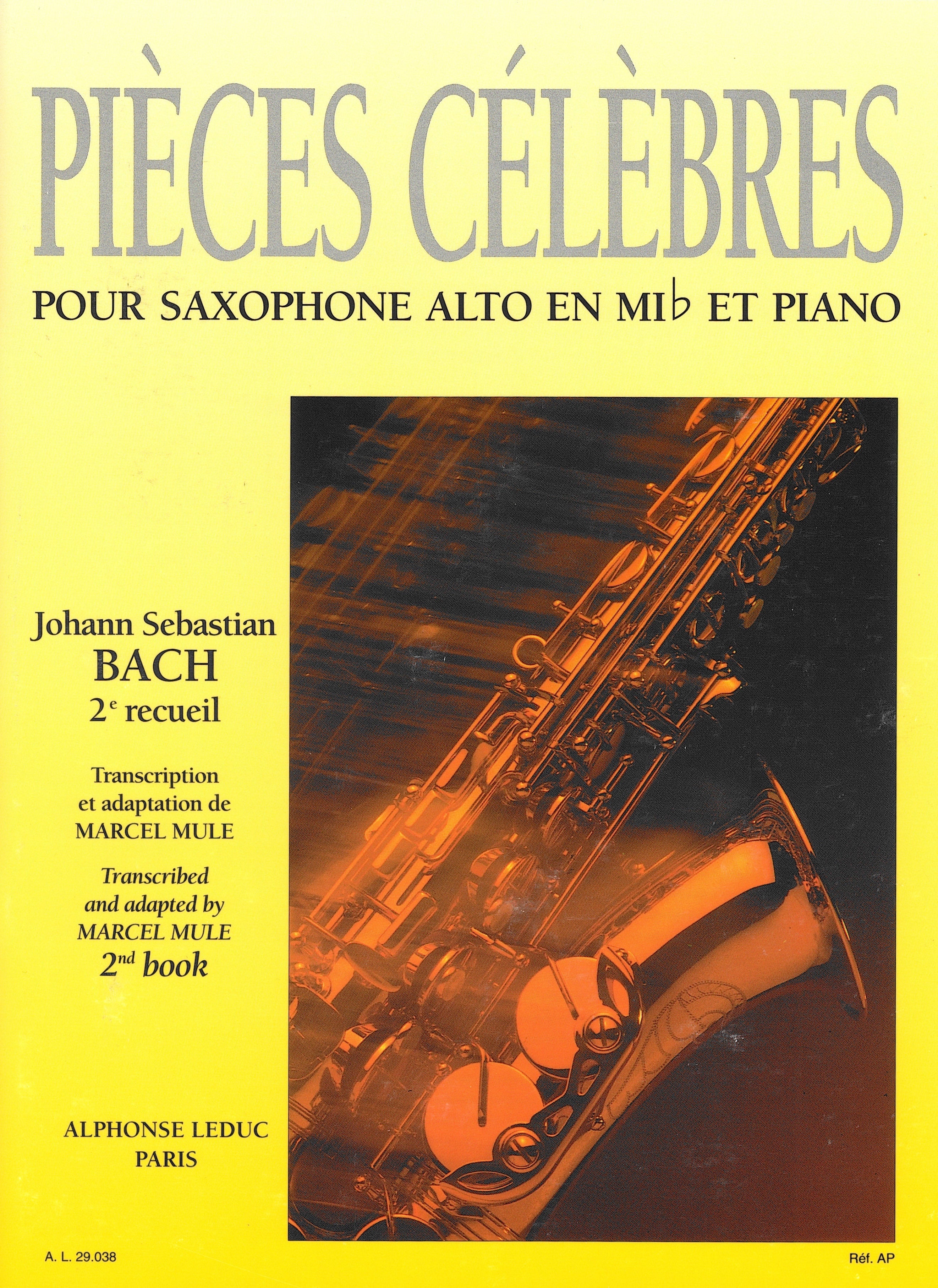 バッハ名曲集 第2巻 （アルトサックスソロ）／Pieces Celebres Volume