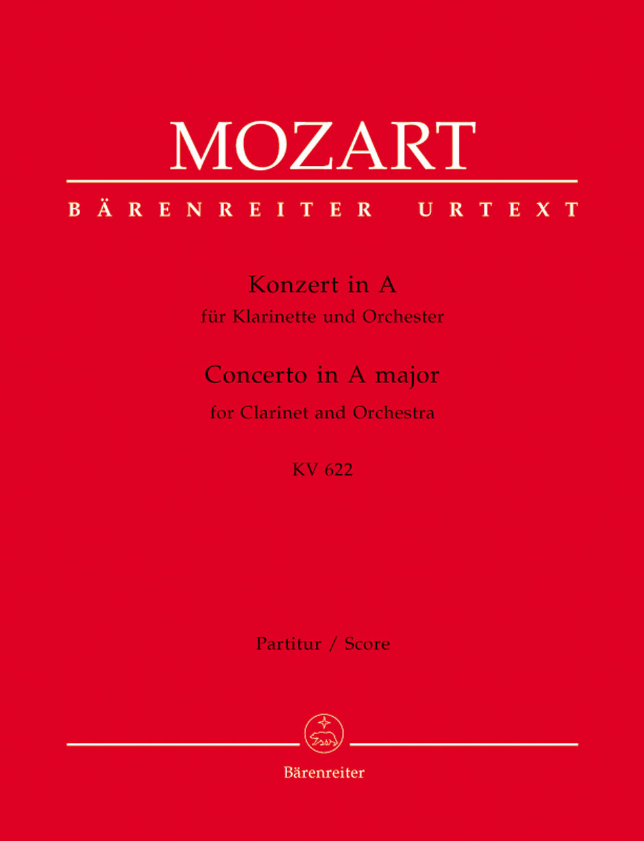 Clarinet Concerto A major KV 622 (Orch. Score) – ウィンズスコア