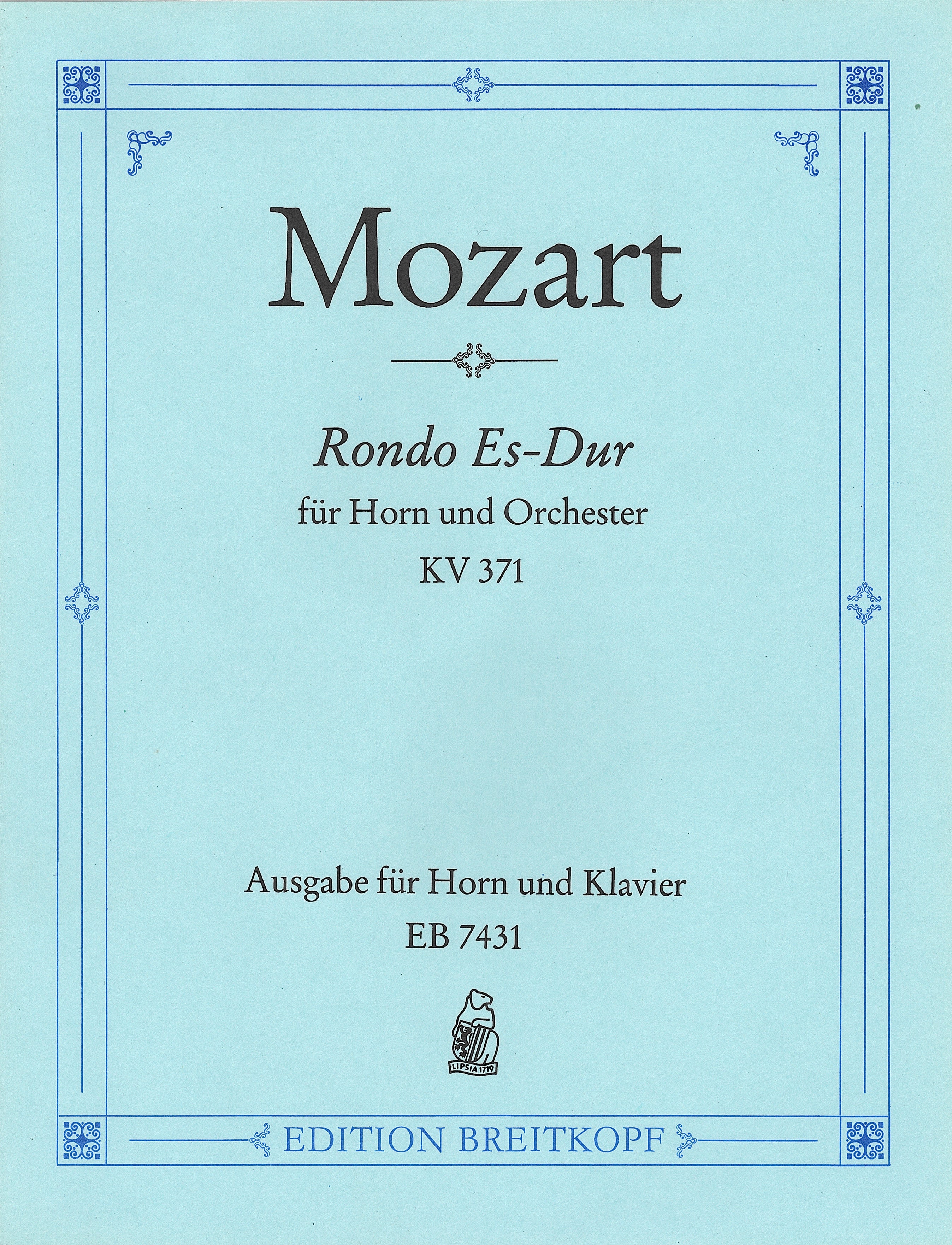 コンサート・ロンド 変ホ長調 KV.371（ホルンソロ）／Rondo Es-Dur KV