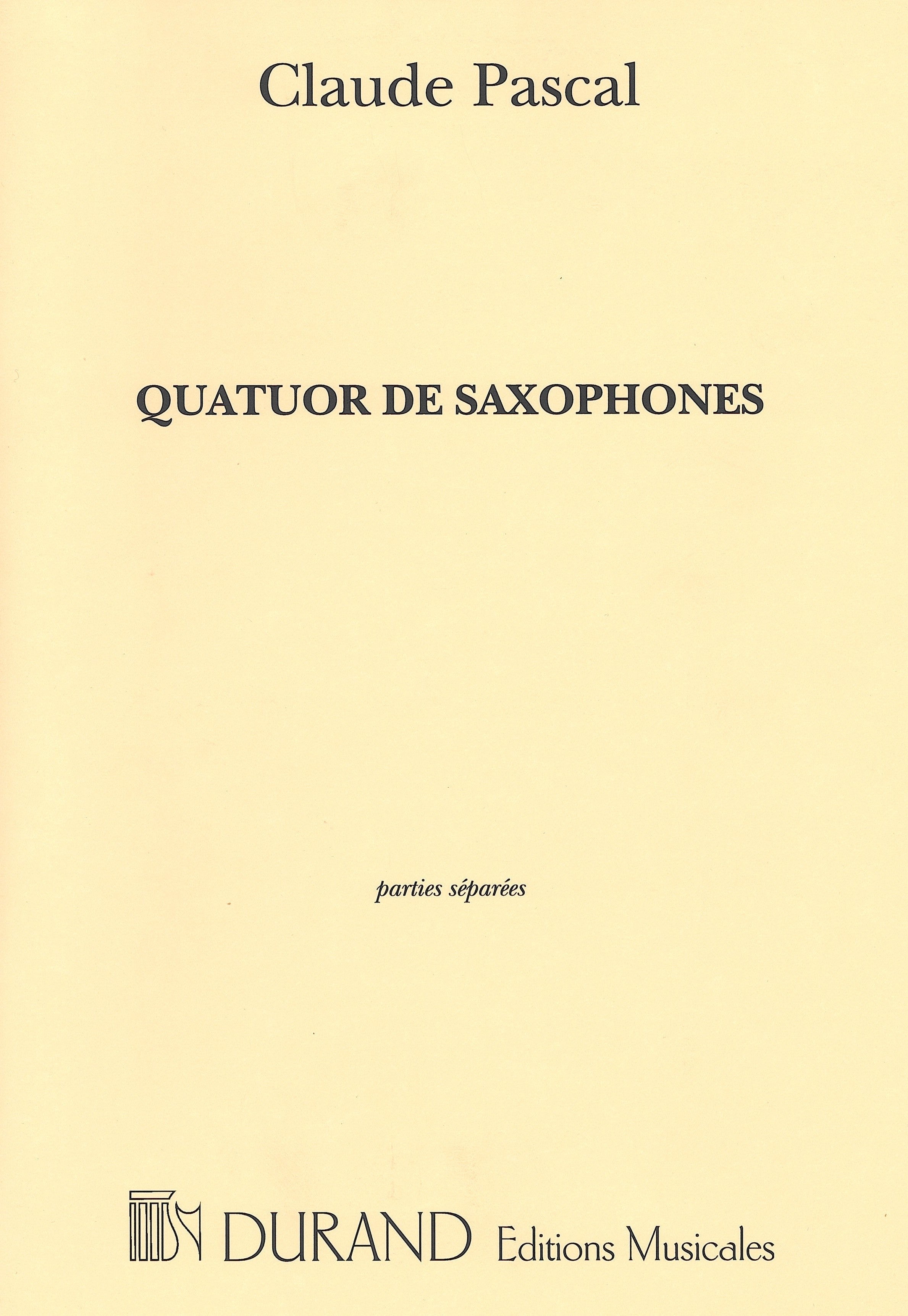 サクソフォーン4重奏曲（サックス4重奏）／Quatuor de saxophones