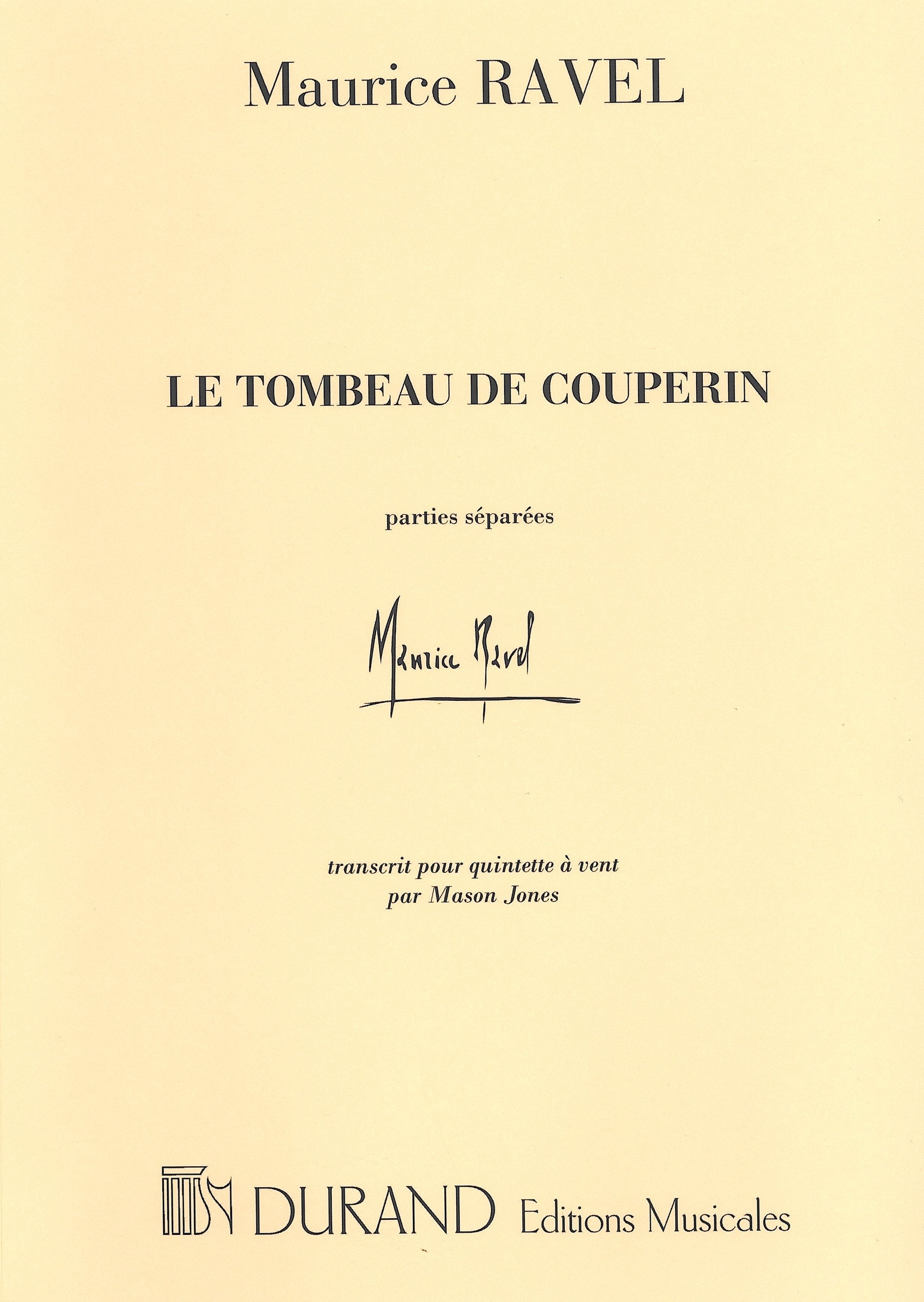 le tombeau セール de couperin アンサンブル