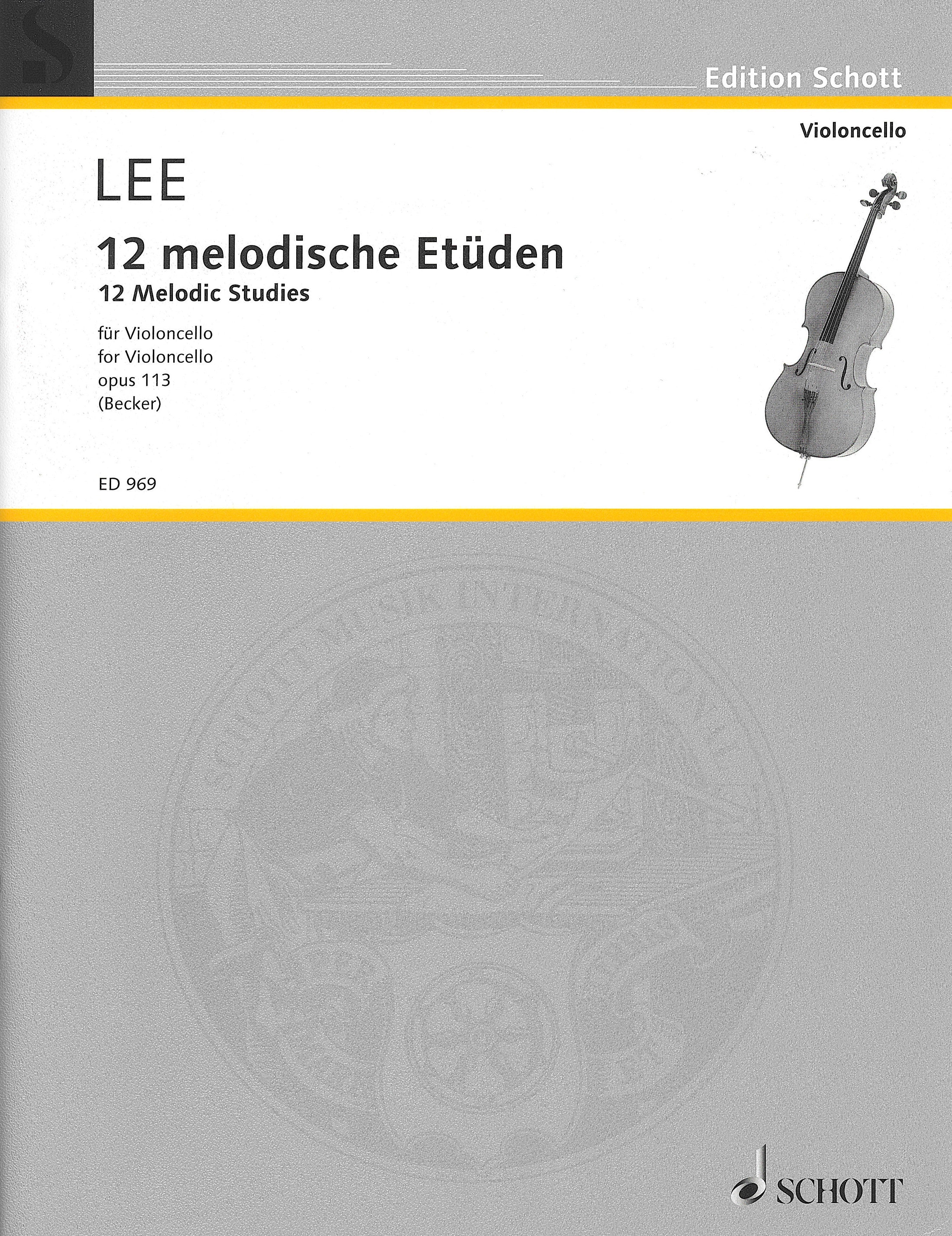 12の旋律的練習曲 Op.113（チェロ）／12 Melodic Studies Op 113
