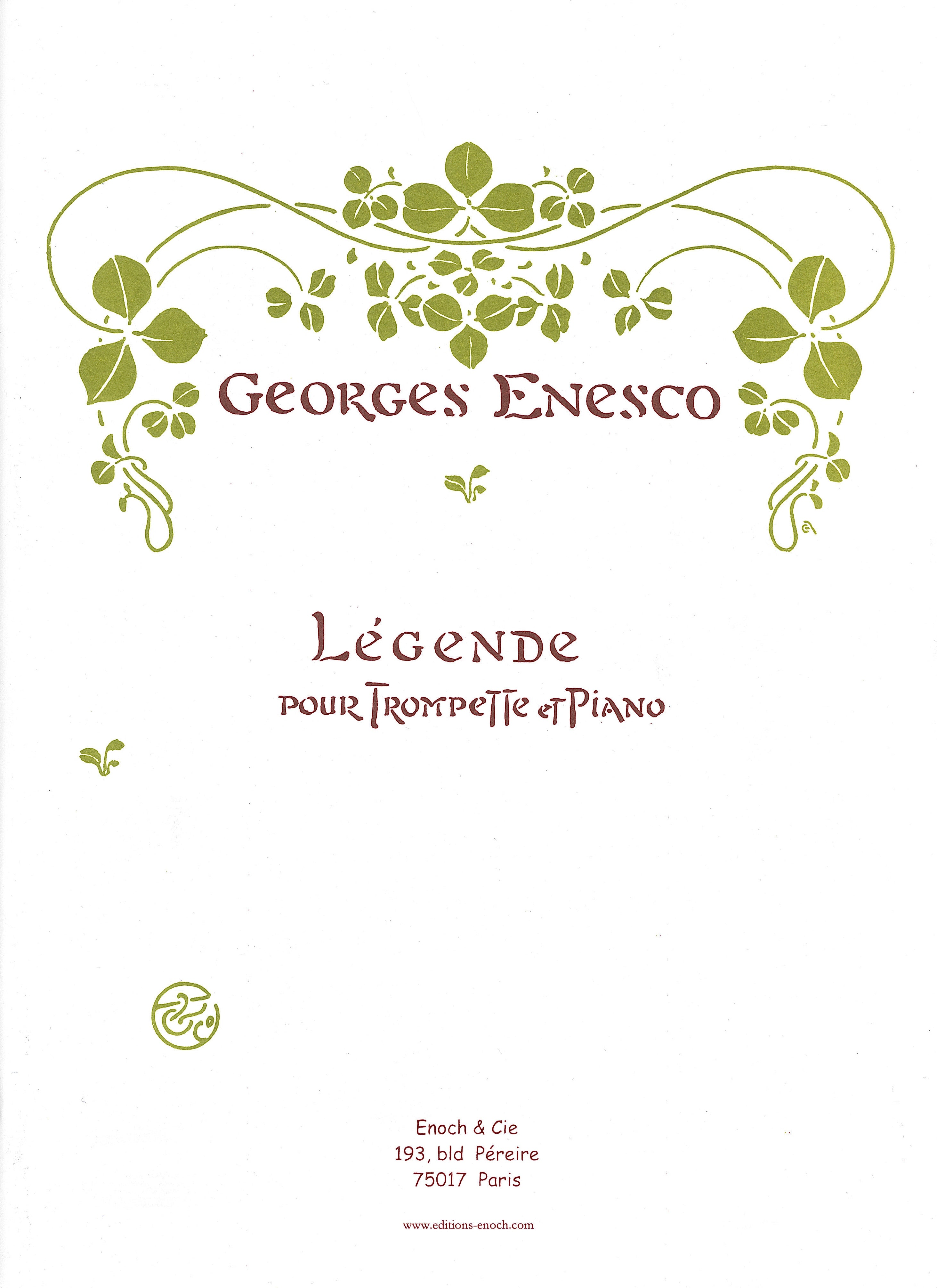 伝説（トランペットソロ）／Legende (Trumpet in C & Piano) - Georges