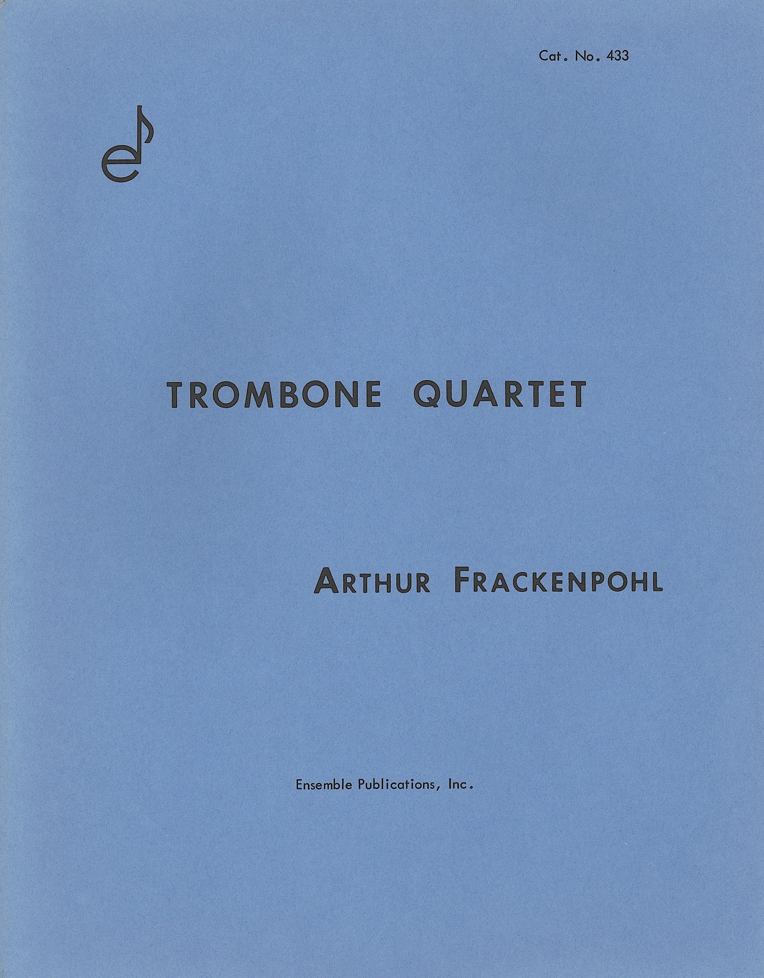 トロンボーン4重奏曲（トロンボーン4重奏）／Quartet (Trombone