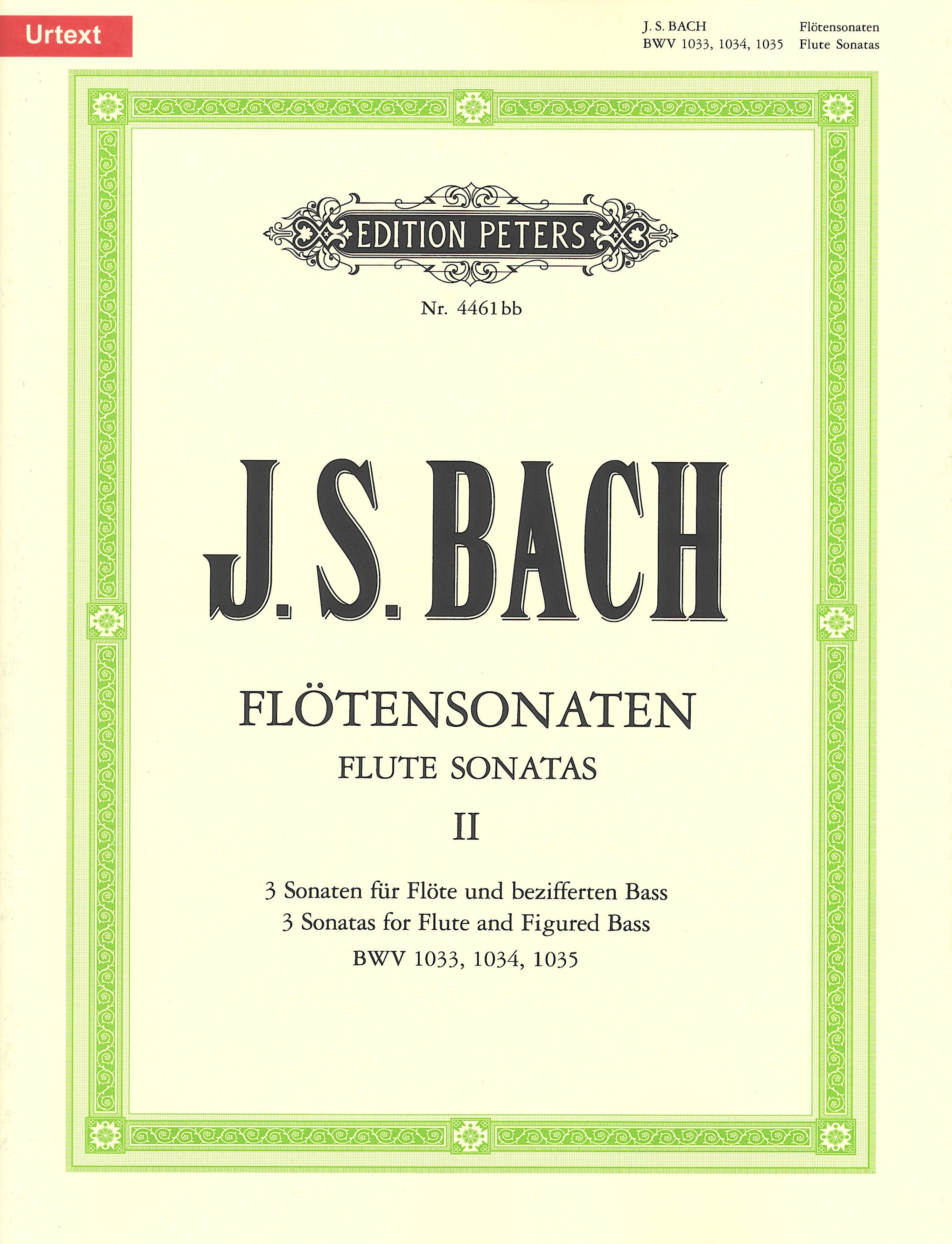 フルート・ソナタ集 第2巻 BWV1033-1035（Fl.ソロ）／Flute