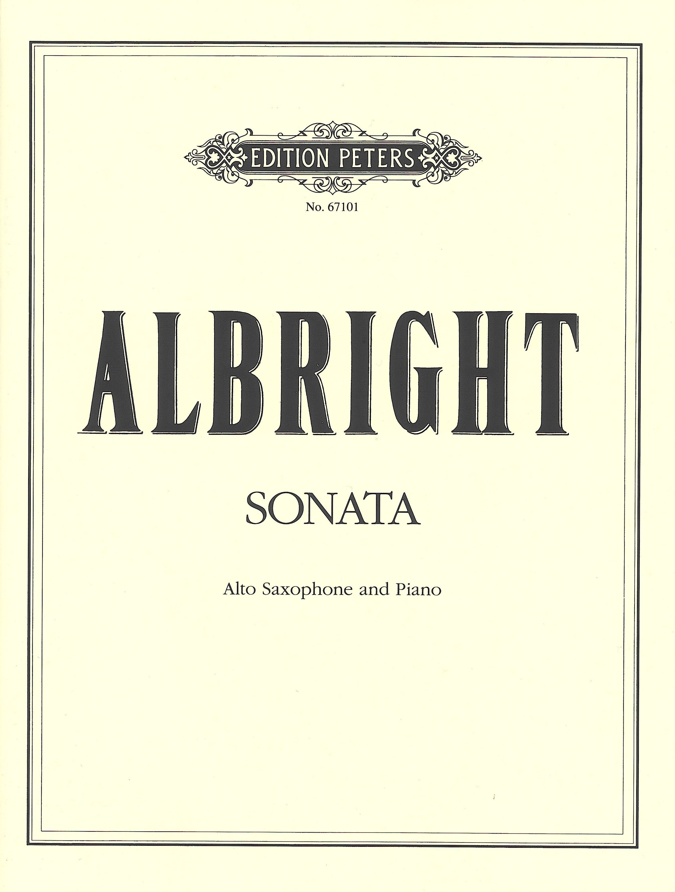 オルブライト：ソナタ（A.Sax.ソロ）／Sonata - William Albright