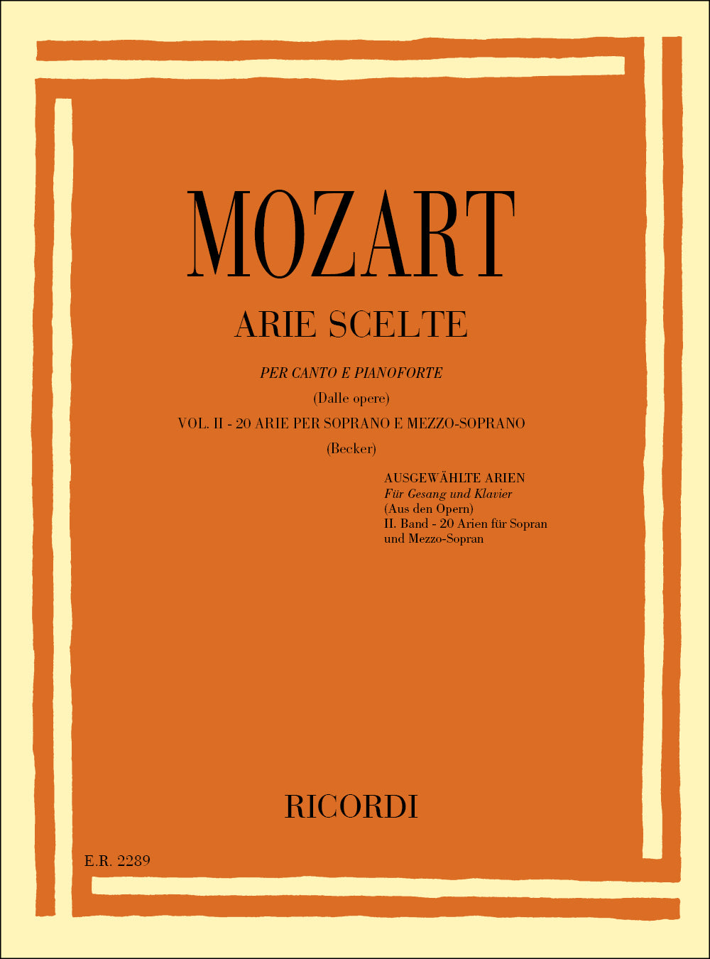 Arie Scelte Volume II (Soprano e Mezzo-Soprano) – ウィンズスコア