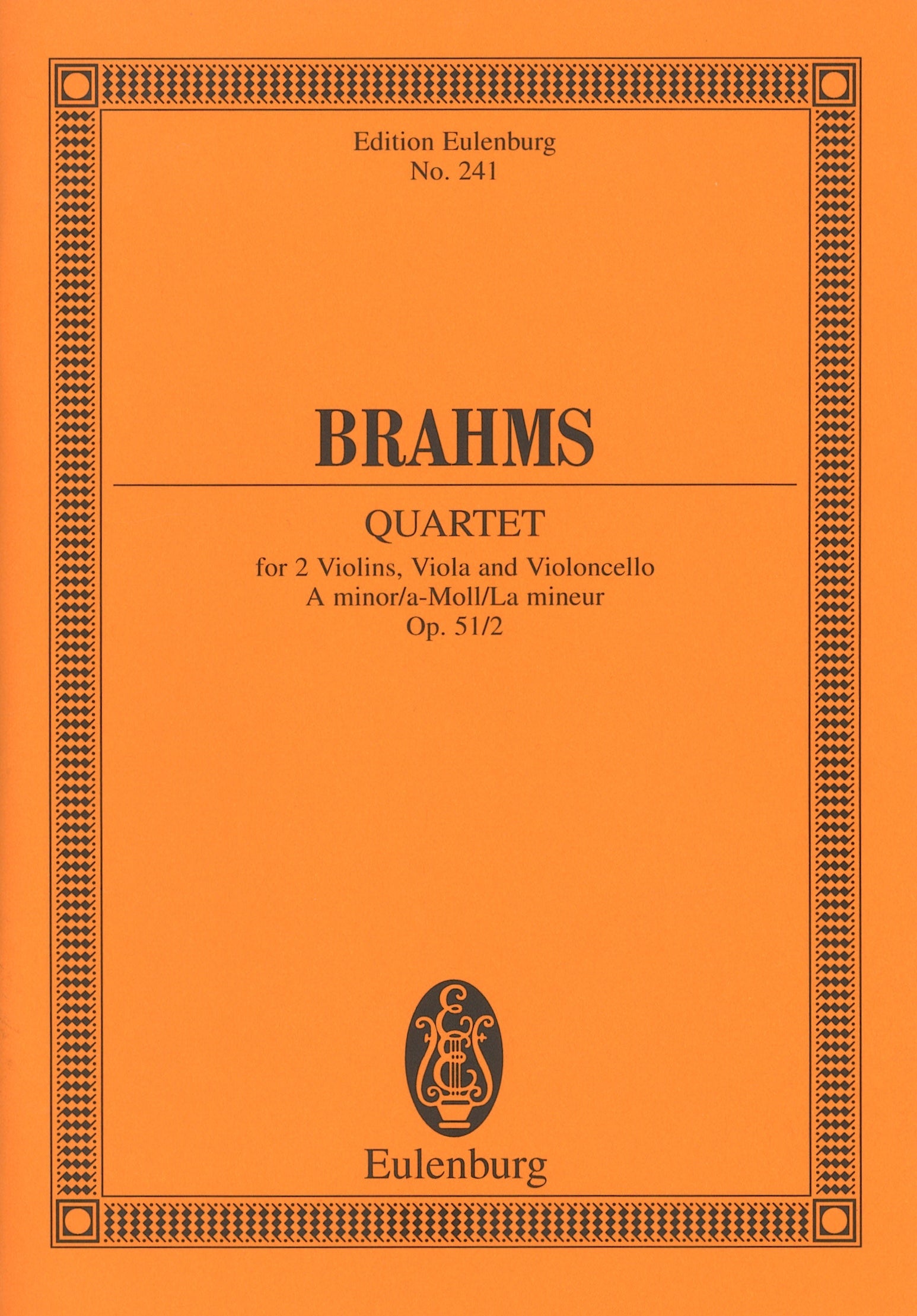 Brahms Opus 51 弦楽四重奏 1、2番 パート譜 Brahms Opus 51 弦楽四重奏 1、2番 パート譜 Amazon.co.jp