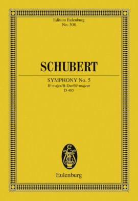 交響曲 第5番 変ロ長調 D. 485（スタディスコア）／Symphony No. 5 in