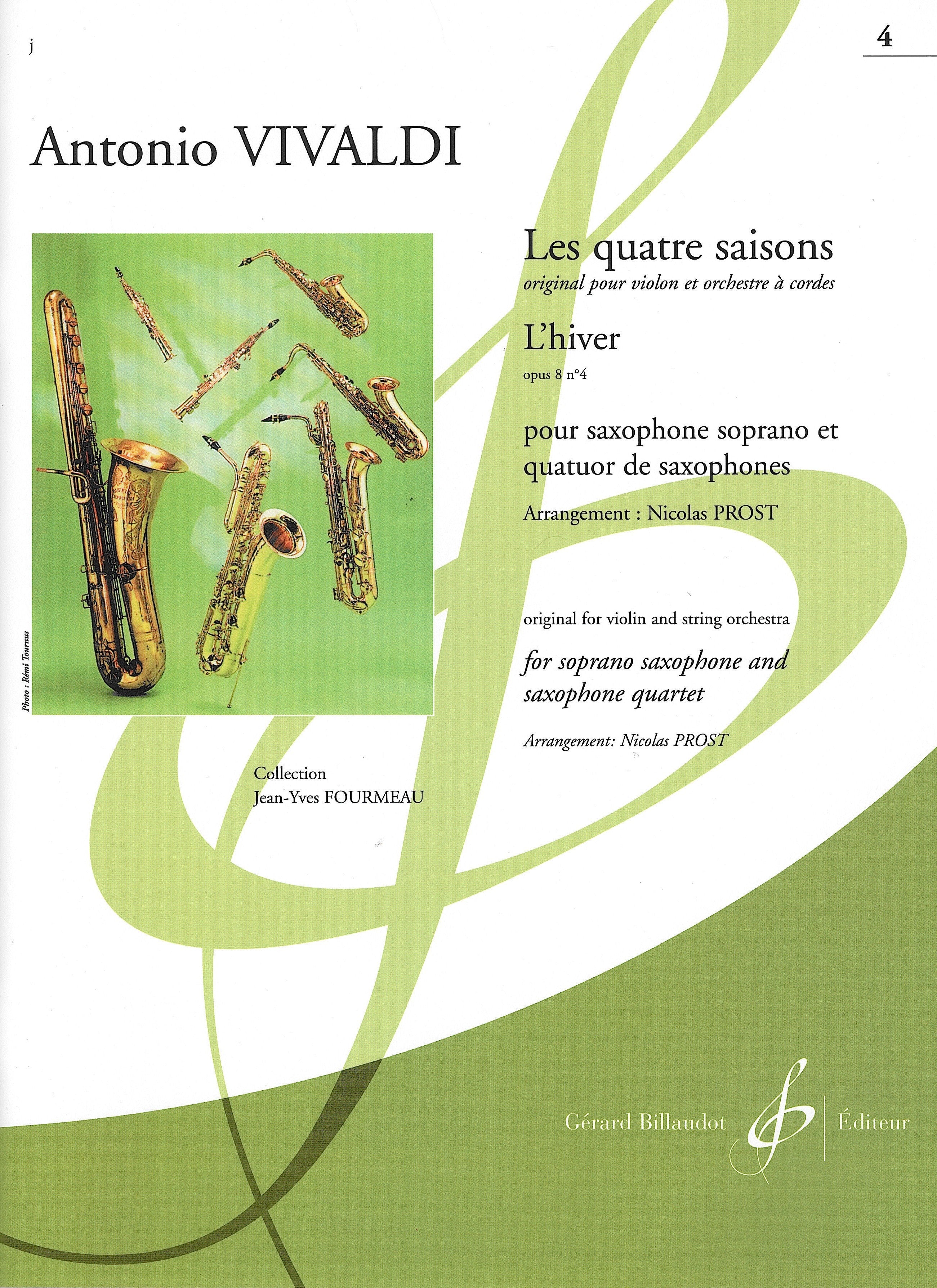 四季より「冬」（サックス5重奏）／L'hiver (Les Quatre Saisons Op. 8