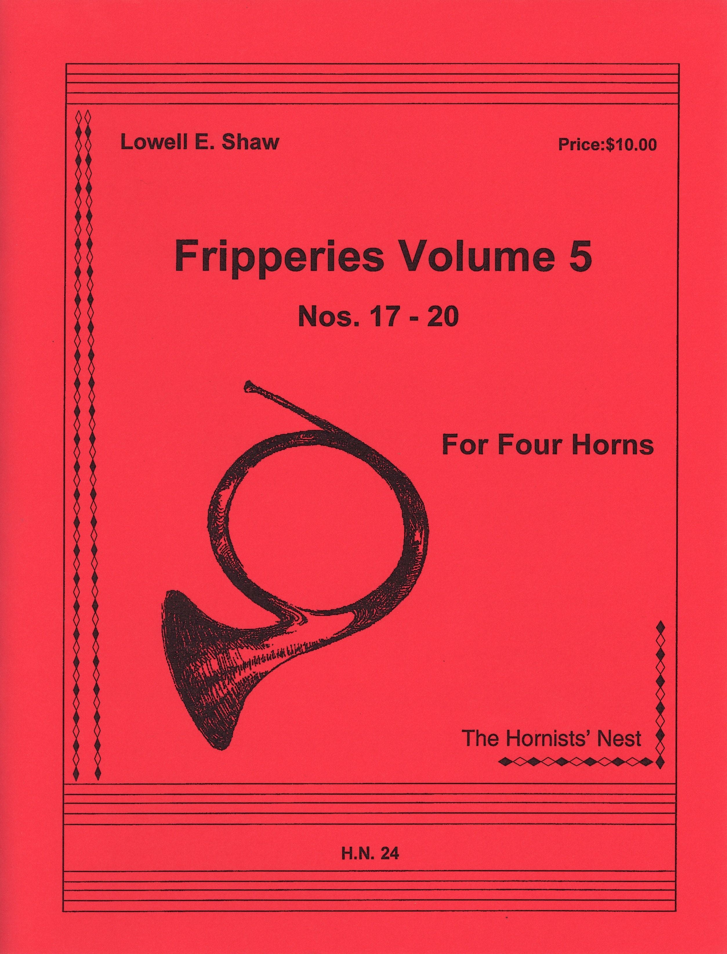 フリッパリーズ 第5巻（17-20番）（ホルン4重奏）／Fripperies Volume