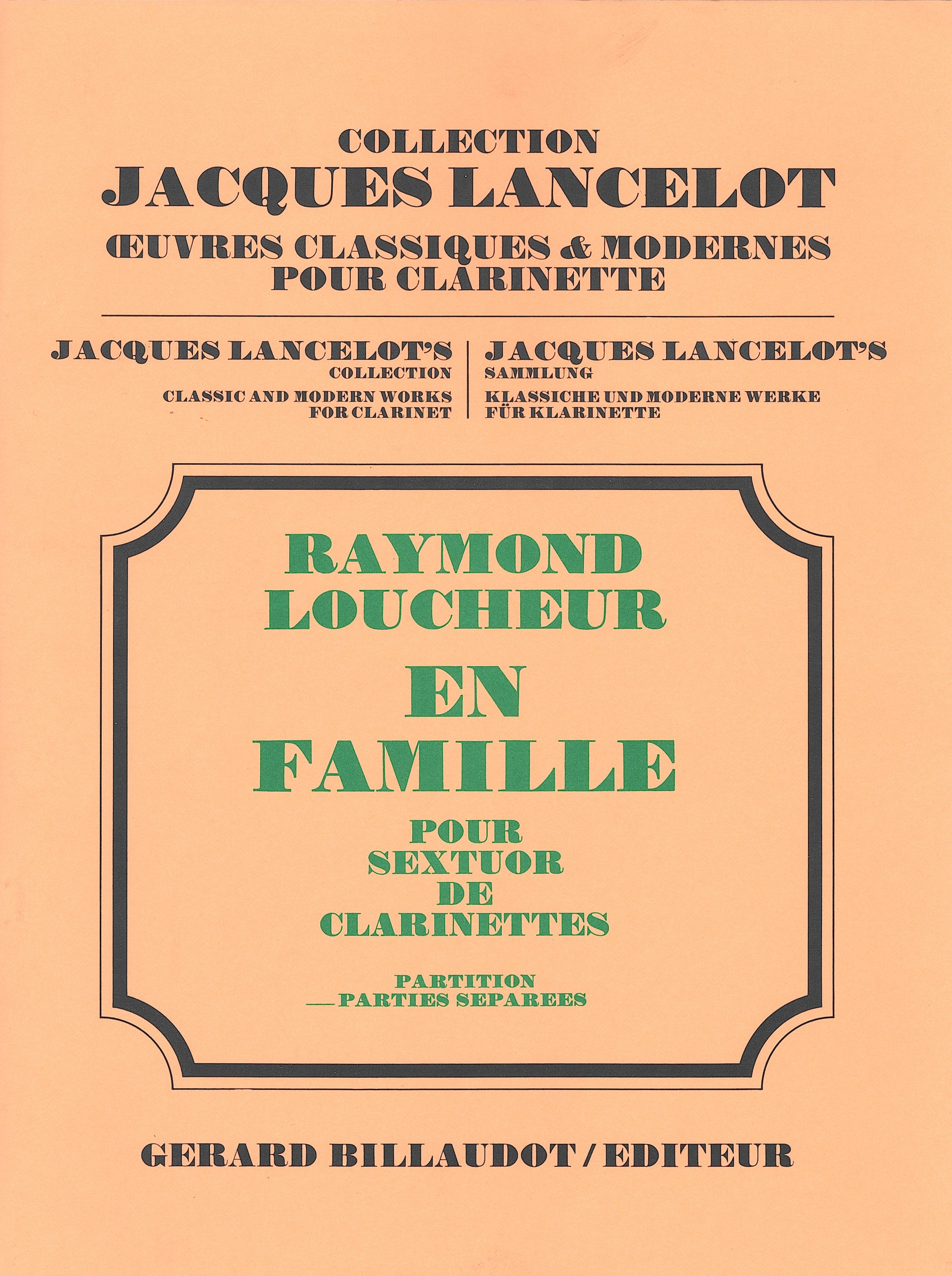 英Decca LX　The Clarinet Vol.2　パリ・クラリネット六重 家族（クラリネット6重奏）／En Famille (Clarinet Sextet/Parts