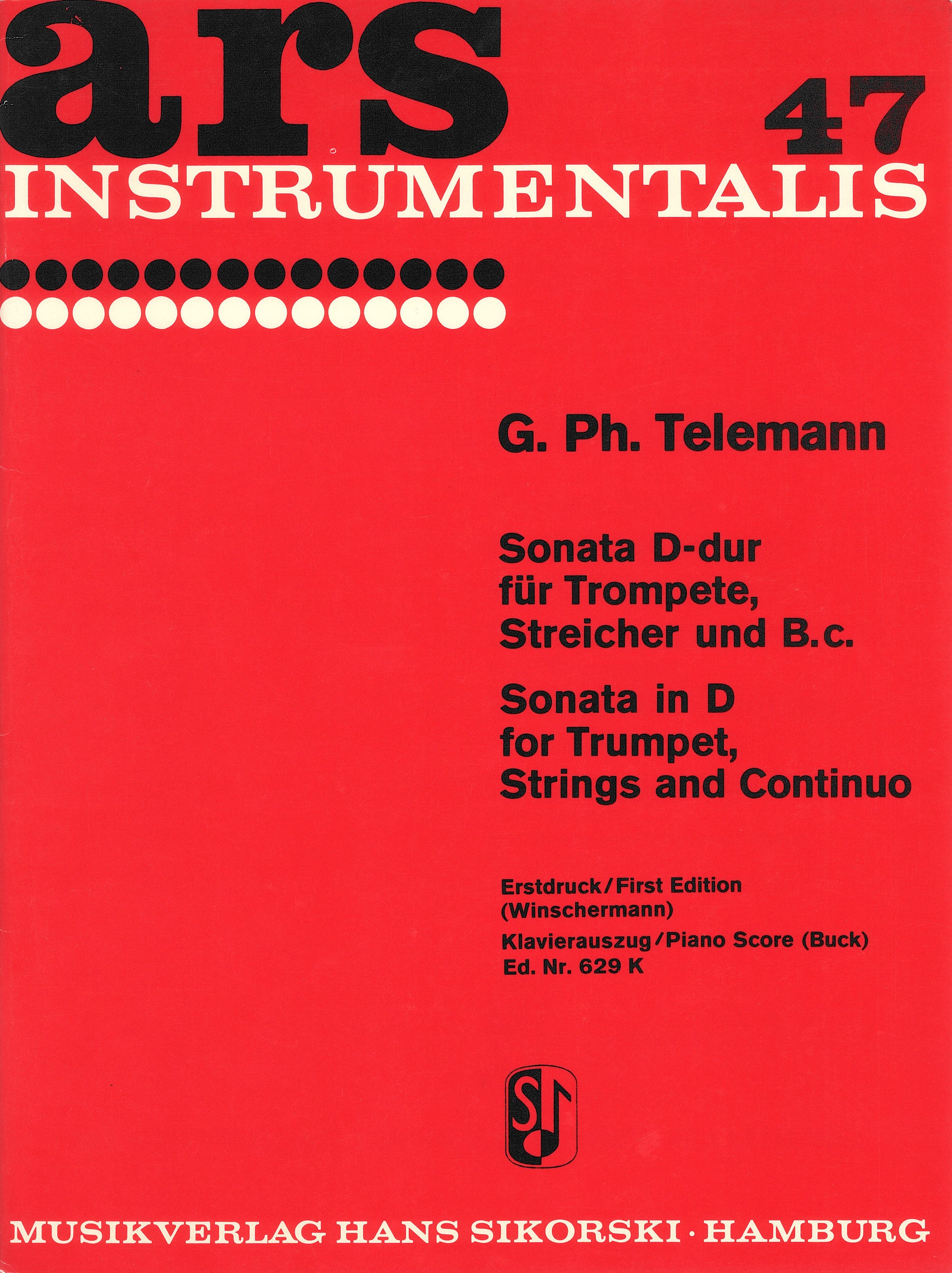 トランペット・ソナタ ニ長調（トランペットソロ）／Trumpet Sonata in