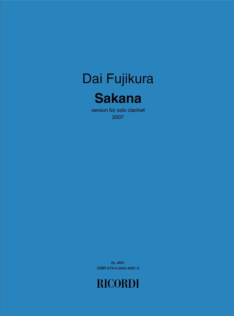 魚（クラリネットソロ）／Sakana (Clarinet Version) – ウィンズスコア