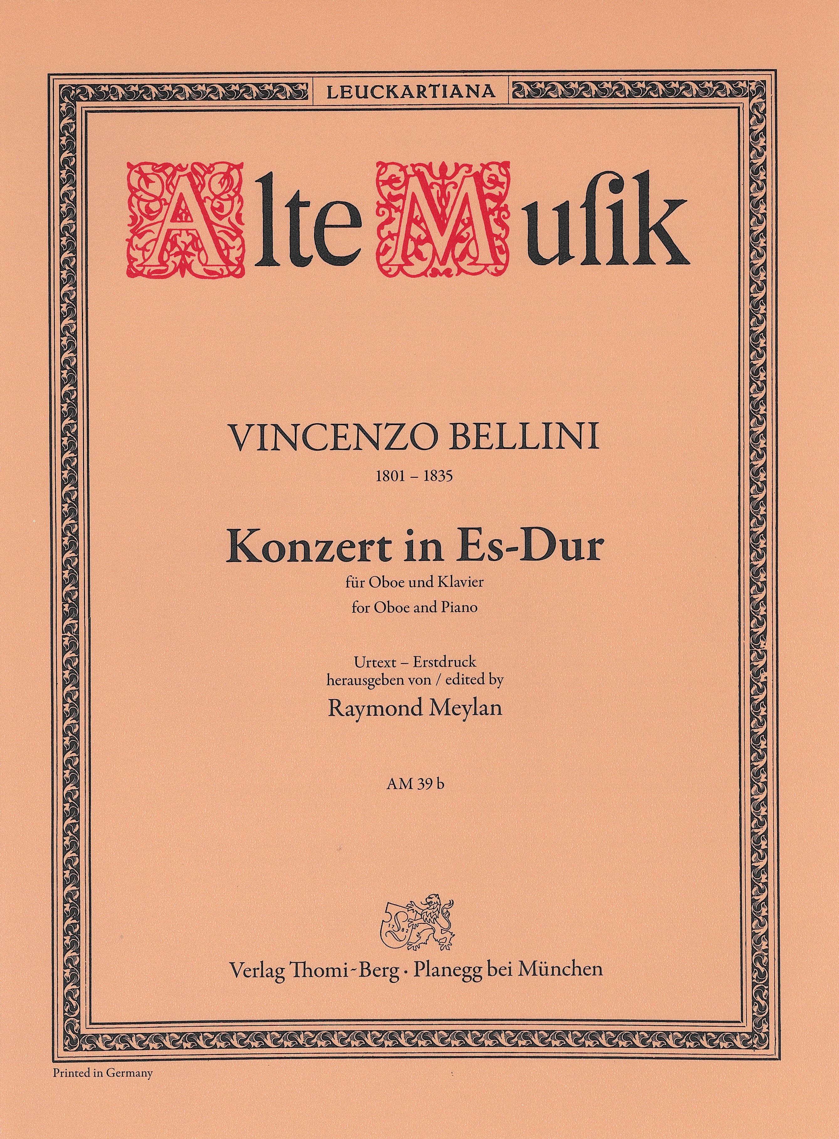 オーボエ協奏曲 変ホ長調（オーボエソロ）／Oboe Concerto in Eb Major