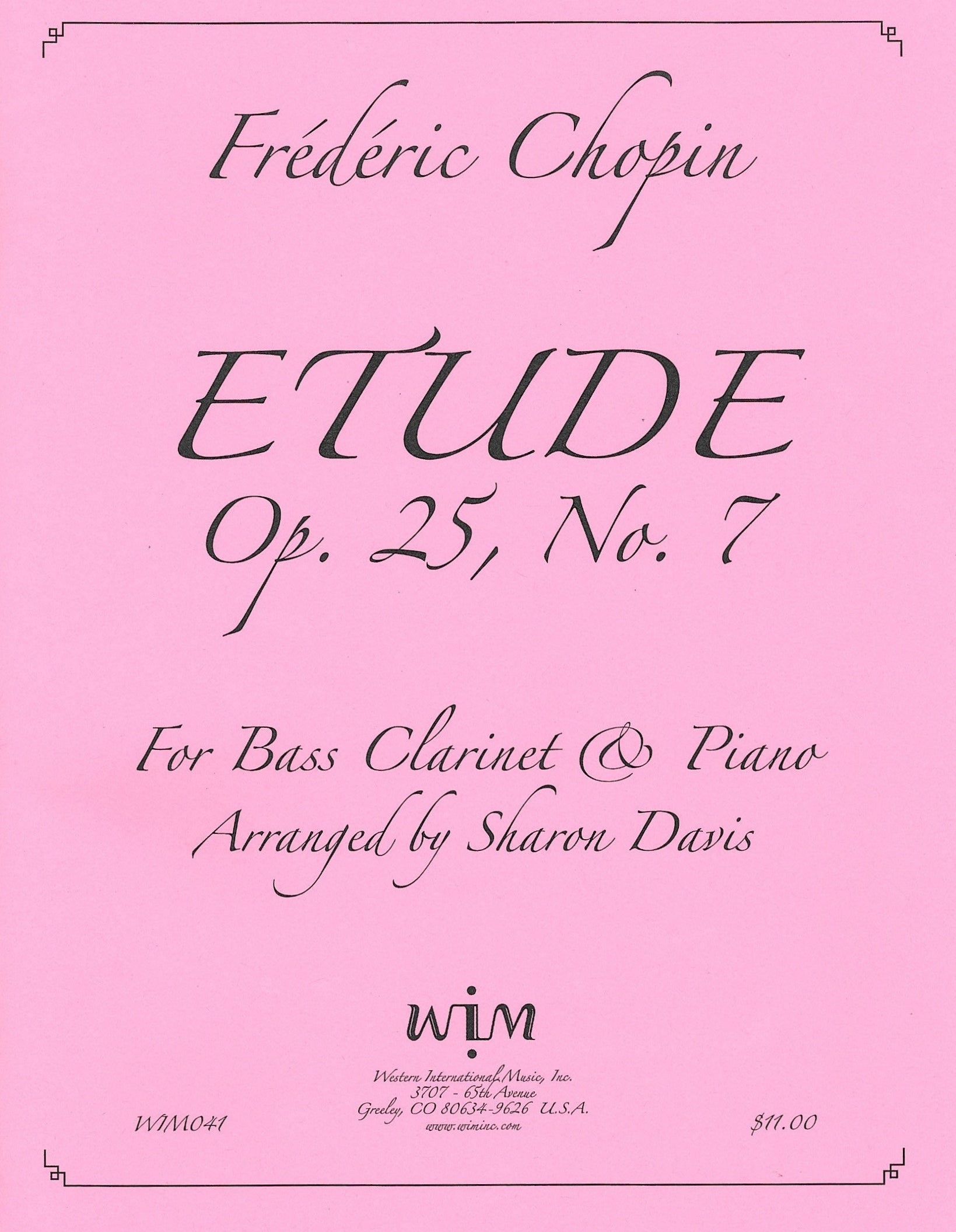 練習曲 Op.25 No. 7（12の練習曲 25-7 「恋の二重唱」）（バス