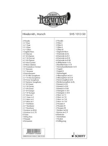 ウェーバーの主題による交響的変容（パート譜のみ）／March from