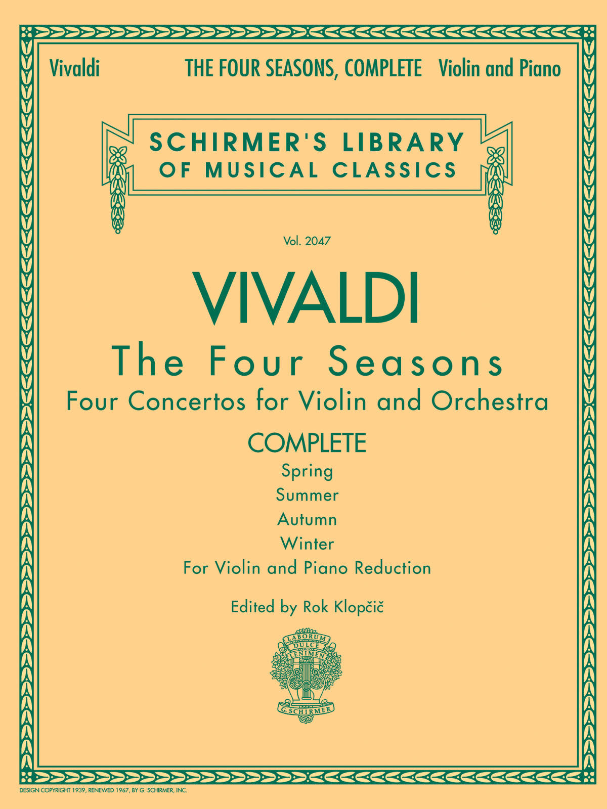 四季（全曲版）（Violin.ソロ）／The Four Seasons, Complete