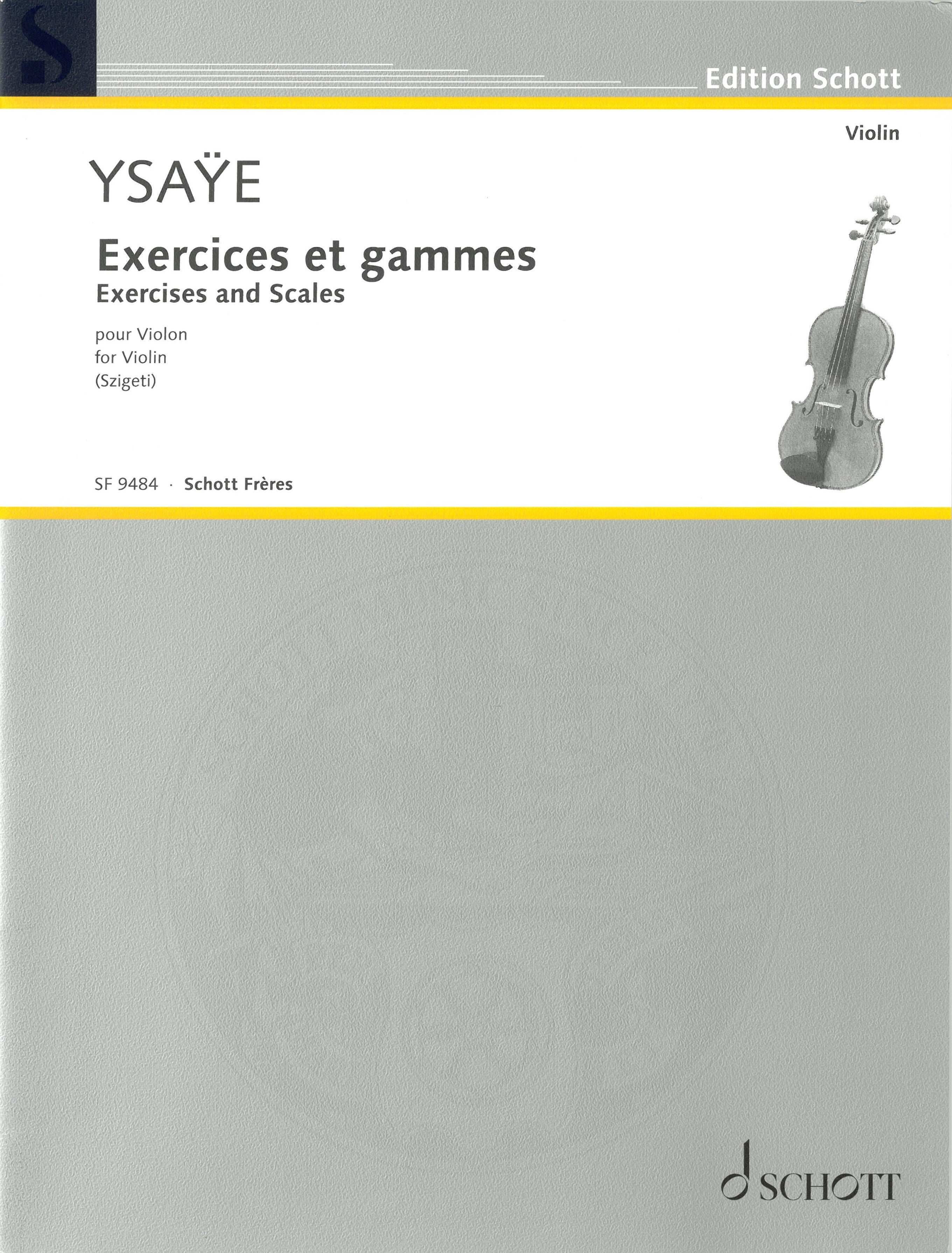 Exercises et Games (Violin) - Eugene Ysaye – ウィンズスコア
