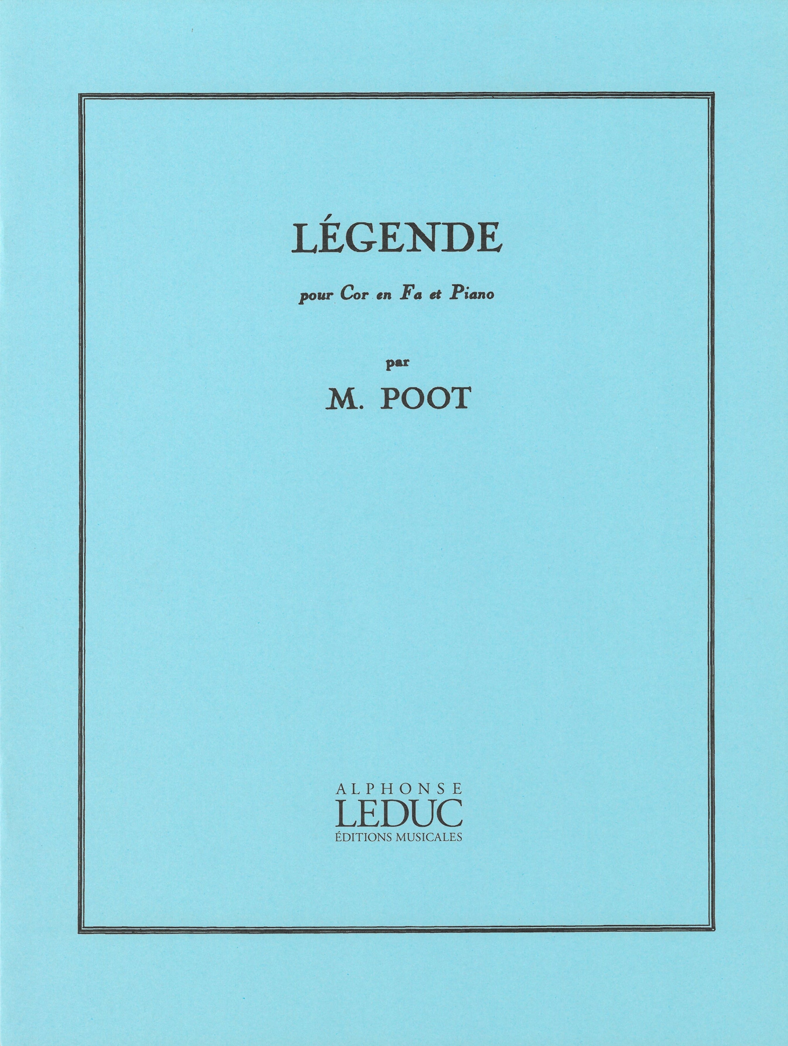 レジェンド（ホルンソロ）／Legend (Horn & Piano) - Marcel Poot