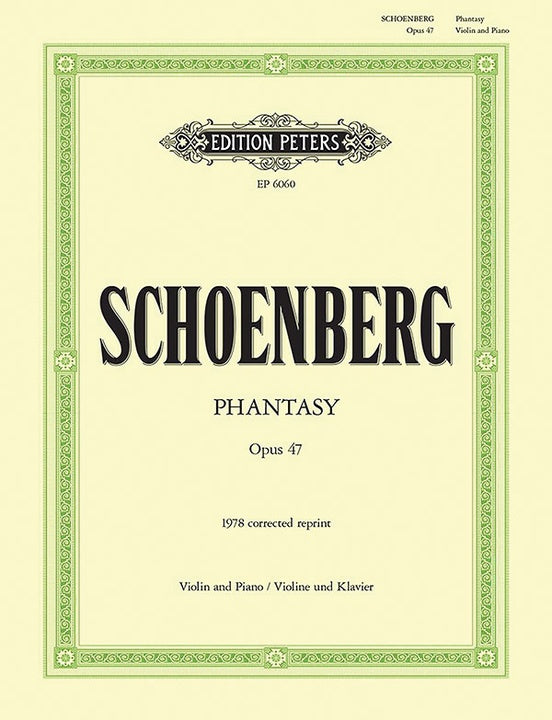 幻想曲 作品47（ヴァイオリンソロ）／Phantasy Op. 47 (Violin & Piano 
