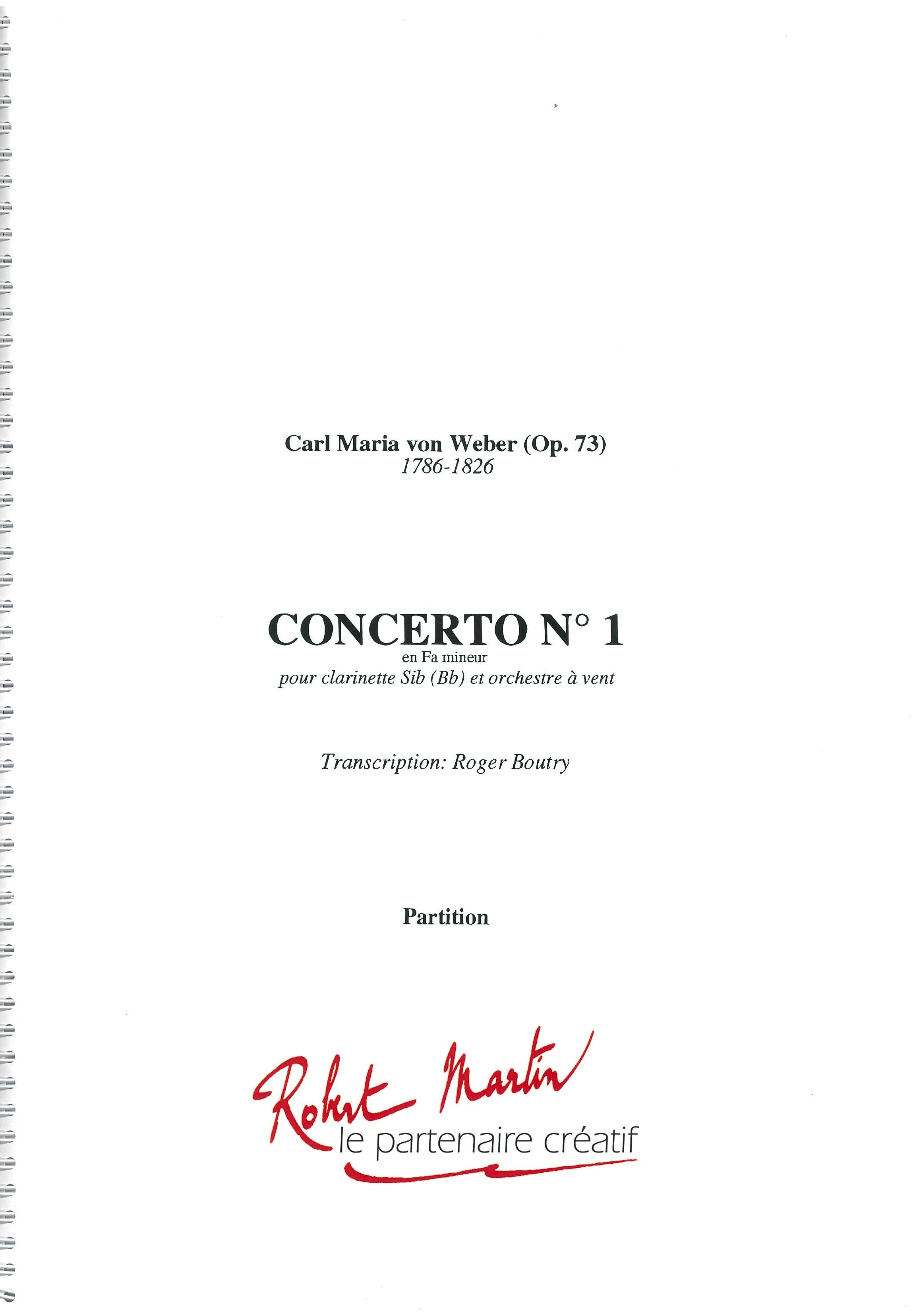 クラリネット協奏曲 第1番 ヘ短調 Op.73／Clarinet Concerto No. 1