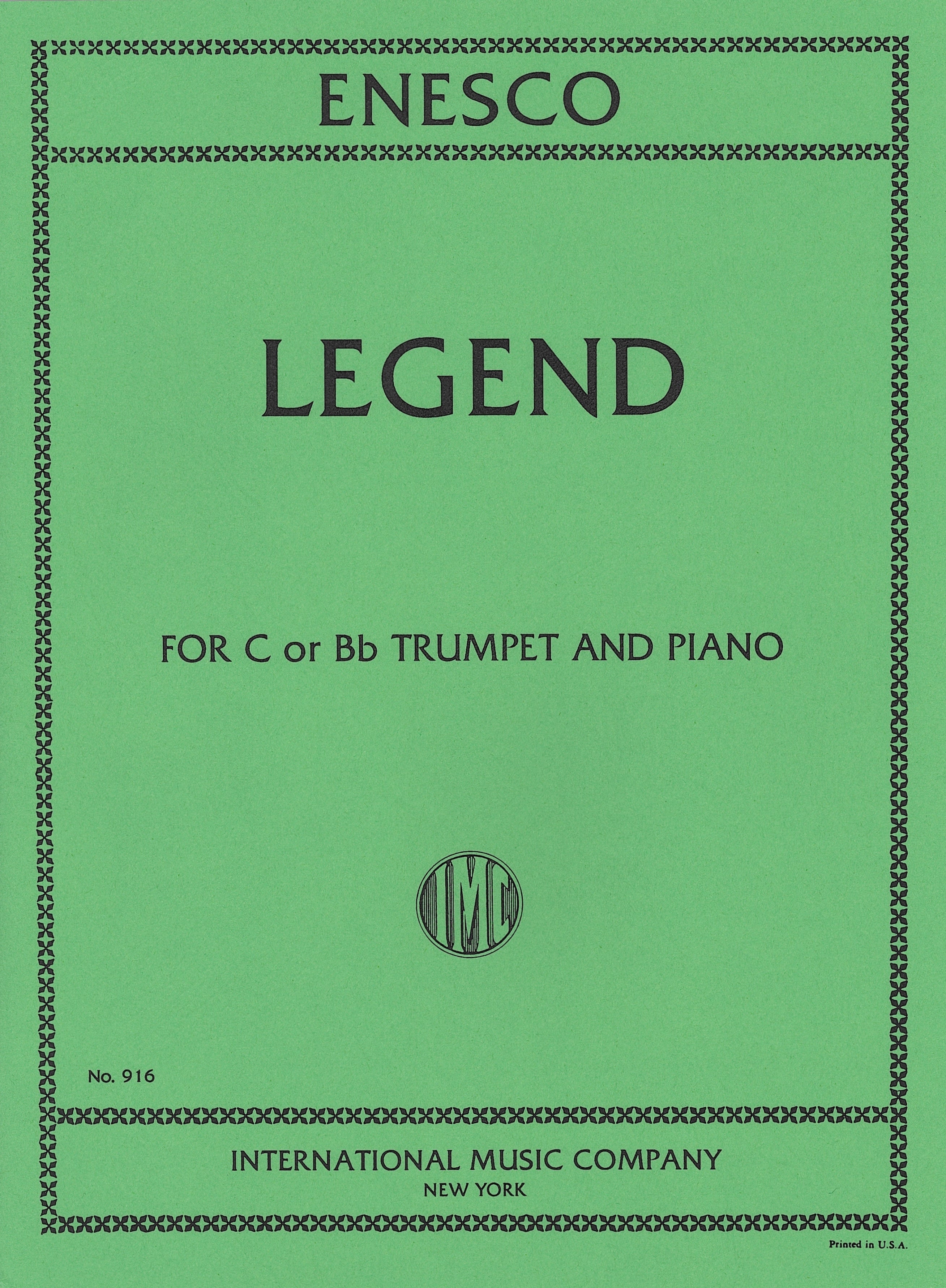 エネスコ：伝説（トランペットソロ）／Legend (Trumpet & Piano