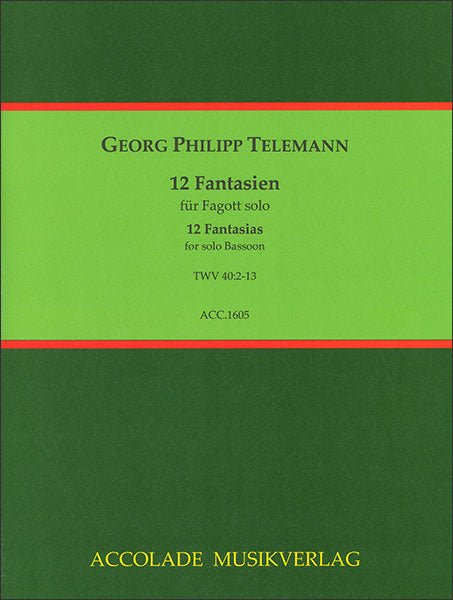 テレマン：12の幻想曲 TWV 40:2-13／12 Fantasien TWV 40:2-13 （Bsn