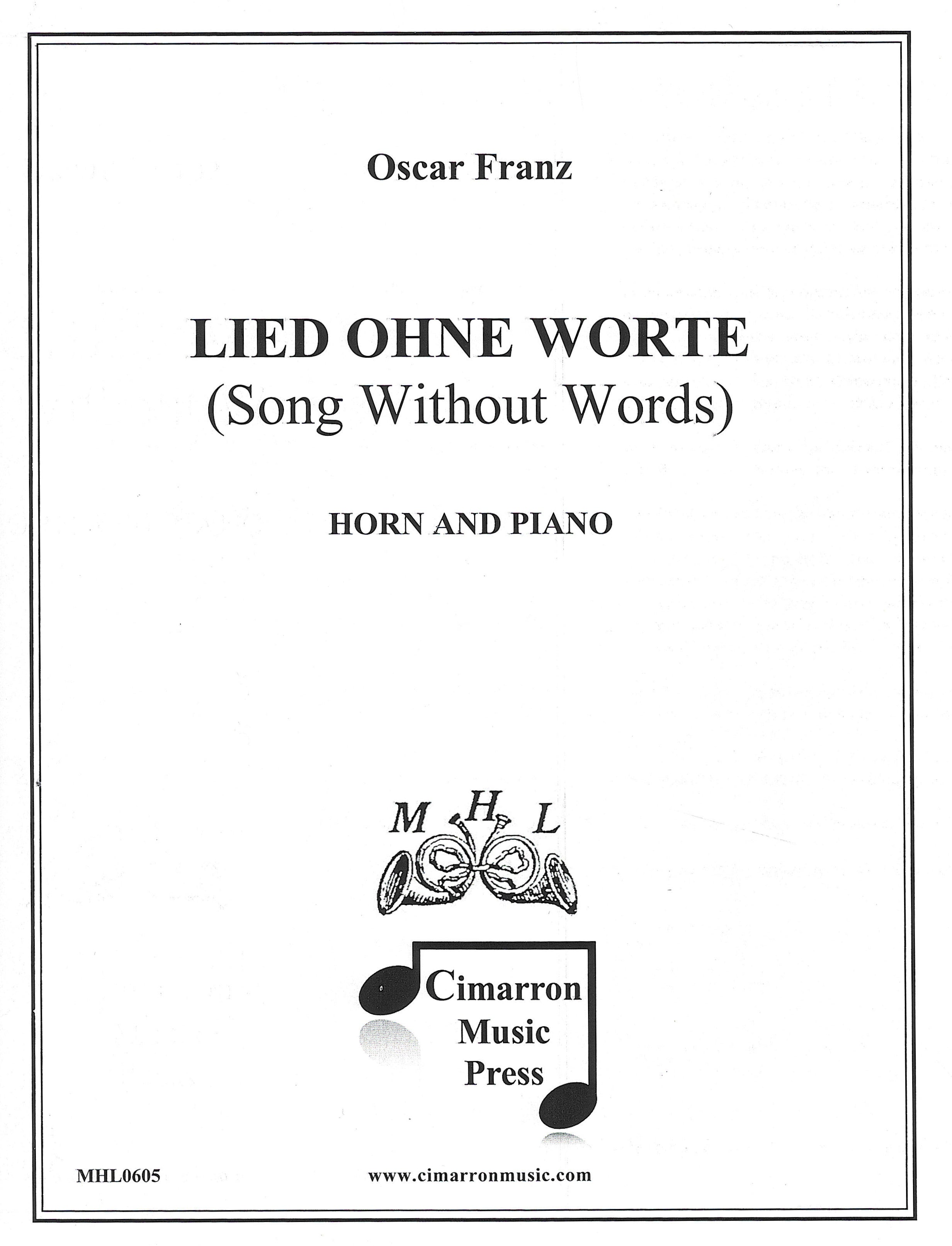 無言歌 作品2（Hrn.ソロ）／Lied ohne Worte - Song Without Words