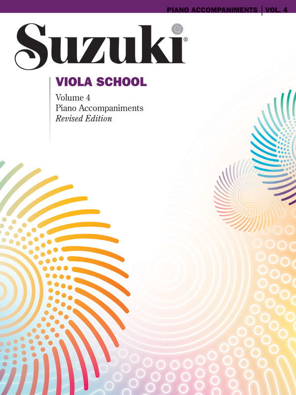 スズキメソード：ヴィオラ指導曲集 ピアノ伴奏 第4巻／Suzuki Viola School Piano Acc., Volume 4