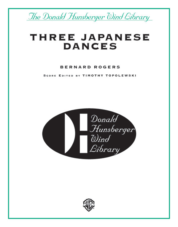 三つの日本の踊り 3つの日本舞曲／Three Japanese Dances - BERNARD